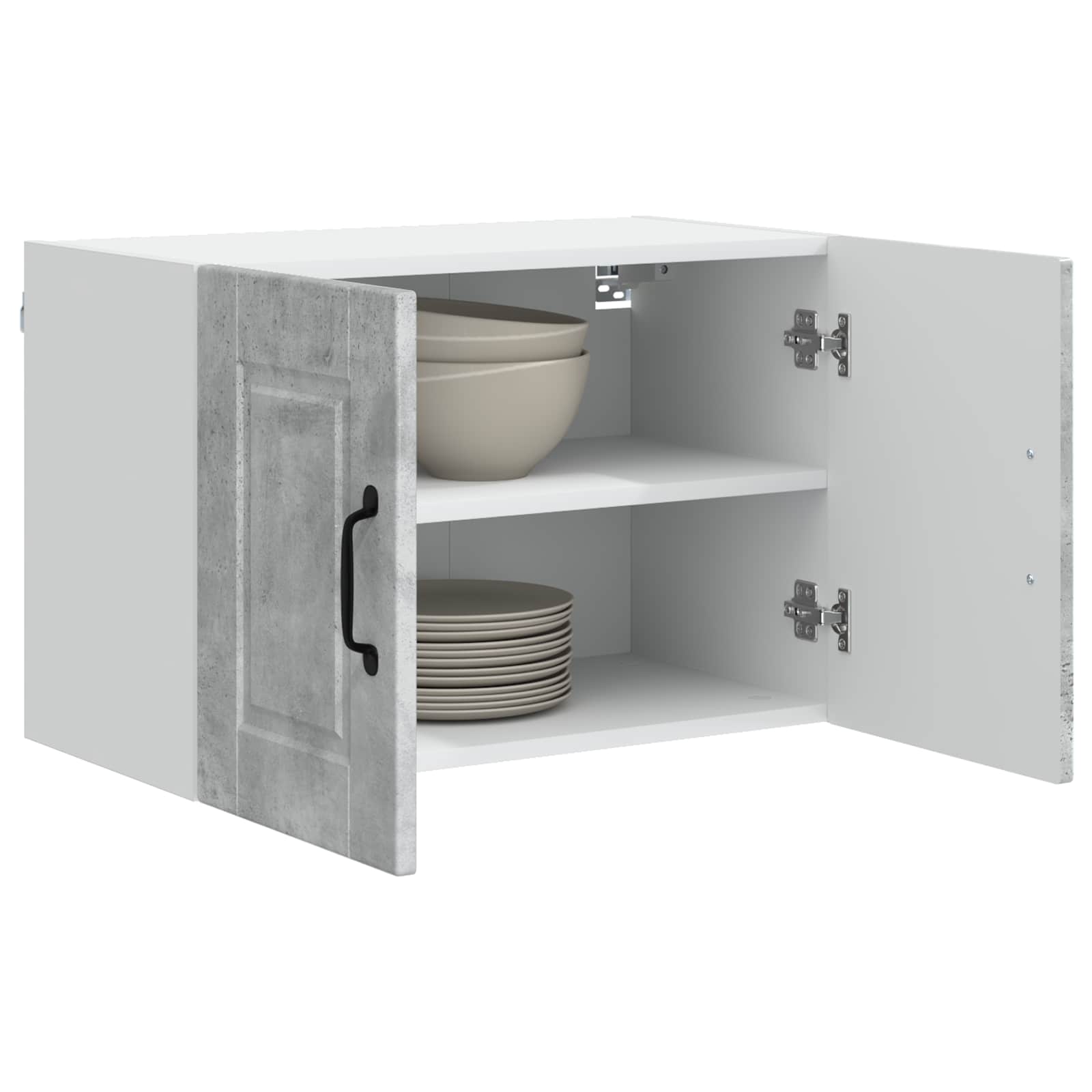 Virtuvės spintelė su lentyna 2 pcs Betono pilka 60 x 31 x 40 cm