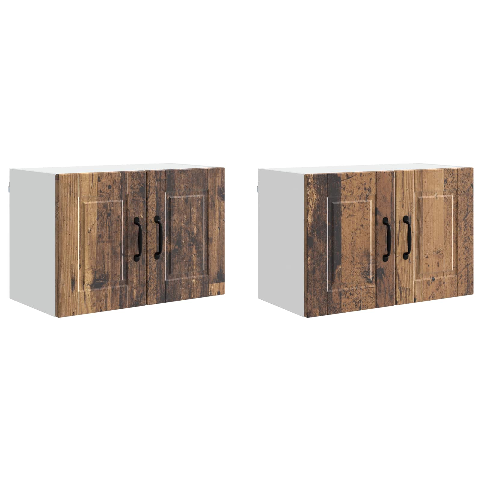 Virtuvės spintelė su lentyna 2 pcs Senas medis 60 x 31 x 40 cm