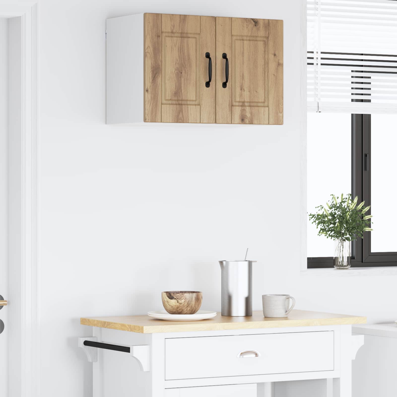 Wall cabinet with shelf Artisan oak 60 x 31 x 40 cm