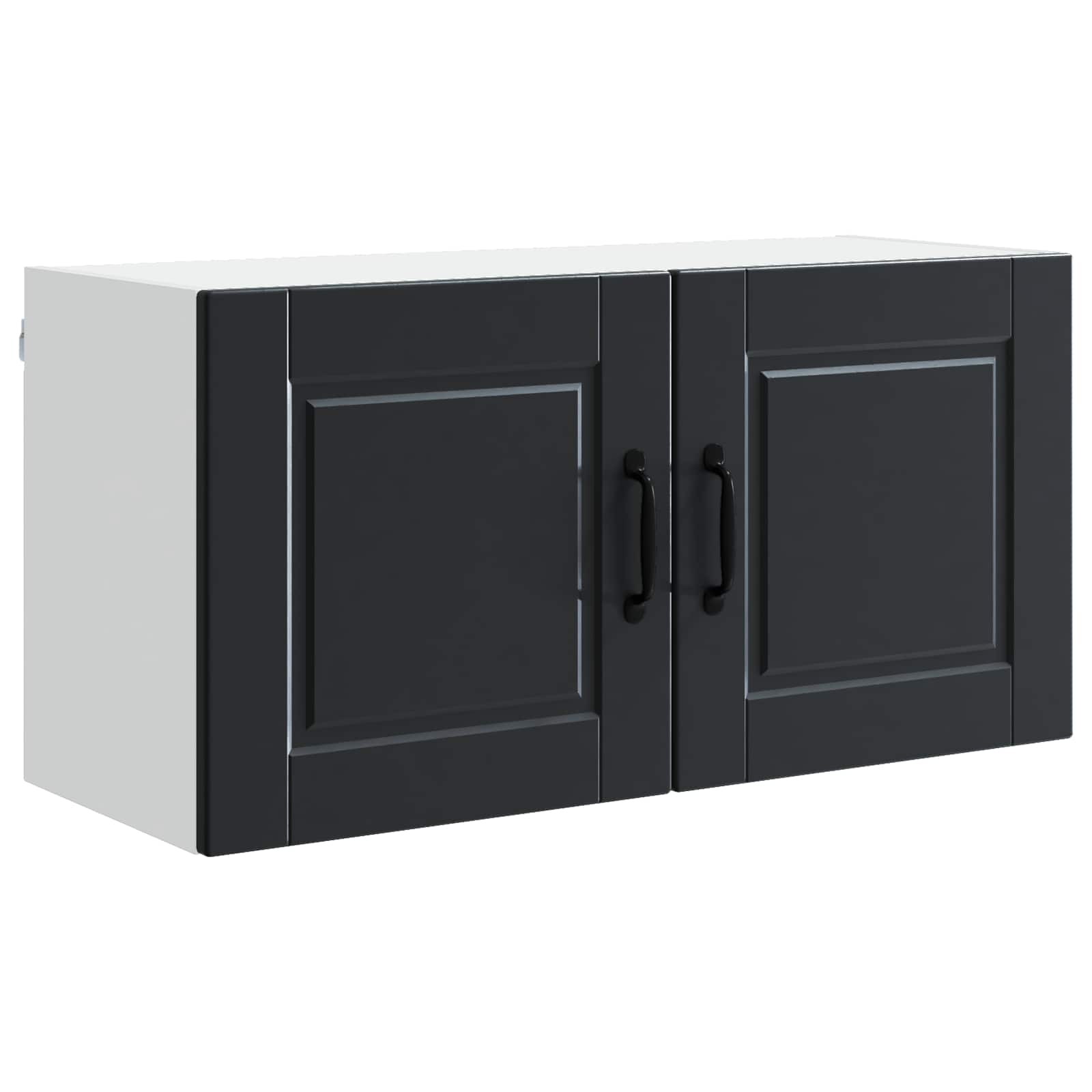 Virtuves skapītis melns 80 x 31 x 40 cm apstrādāta koksne