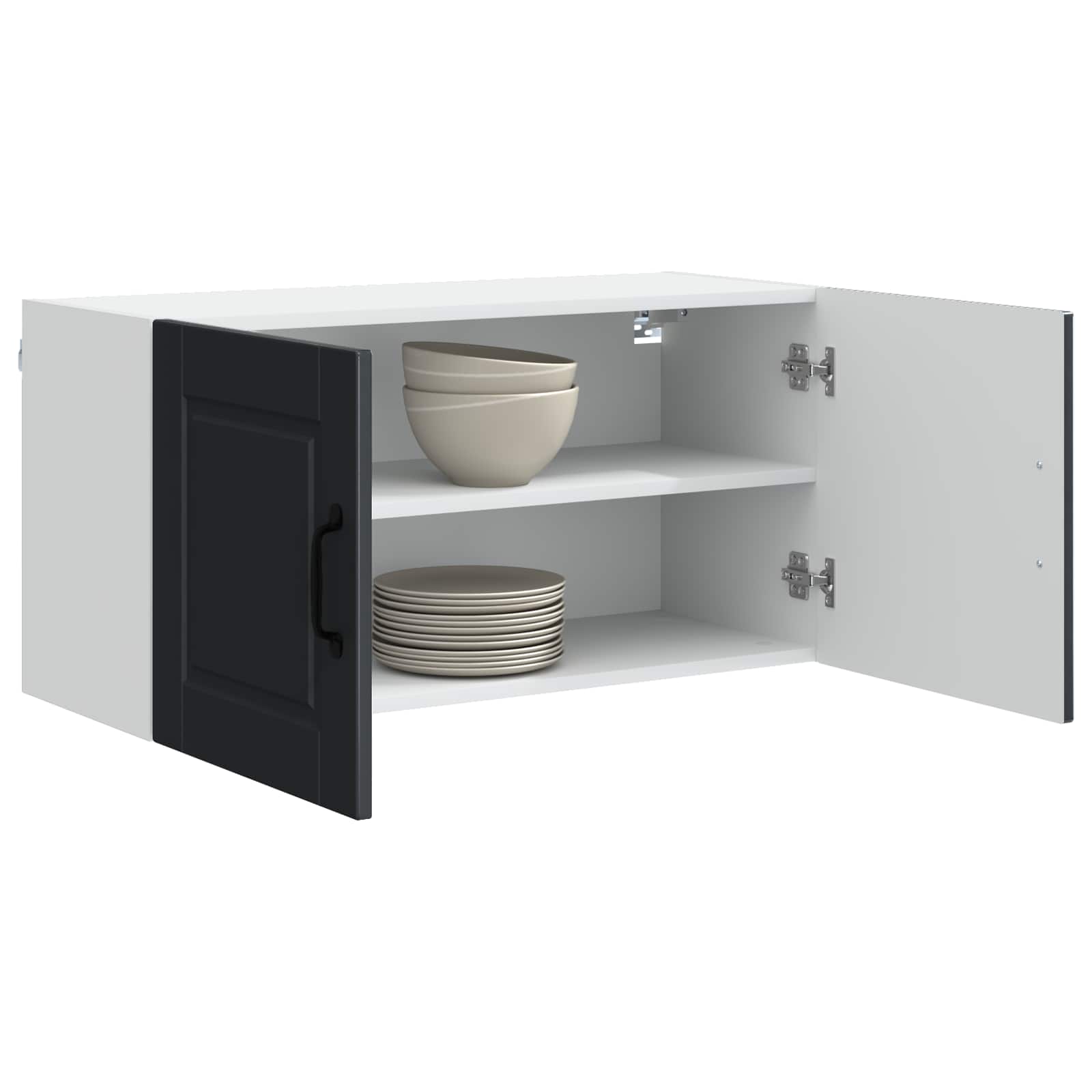 Virtuves skapītis melns 80 x 31 x 40 cm apstrādāta koksne