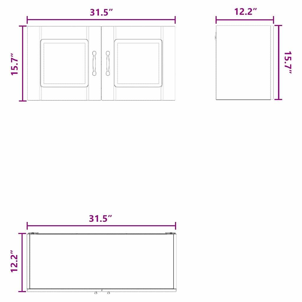 Kitchen Cabinet Black 80 x 31 x 40 cm Engineered Wood