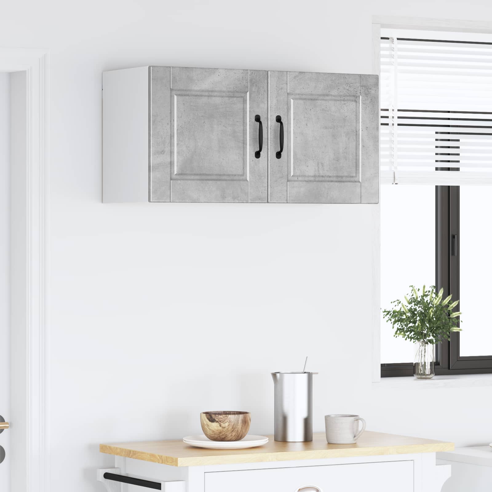 Kitchen Wall Cabinet Concrete Gray 80 x 31 x 40 cm Engineered Wood