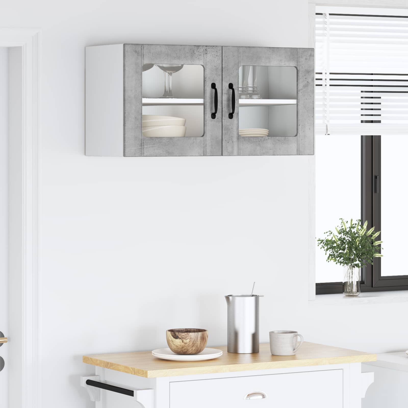 Virtuves skapis Betona pelēks 80 x 31 x 40 cm Konstruētā koksne