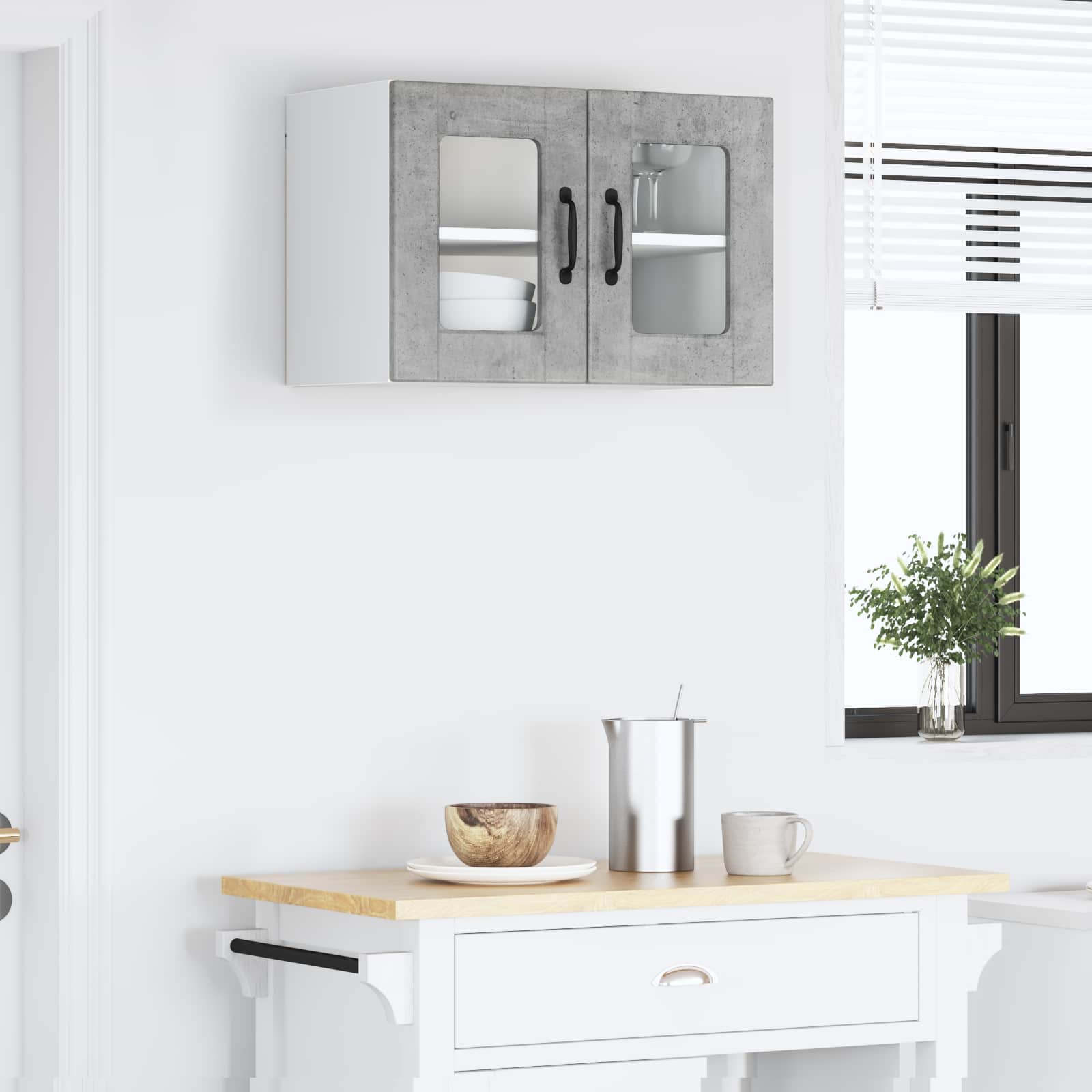 Virtuves skapis Betona pelēks 60 x 31 x 40 cm apstrādāta koksne