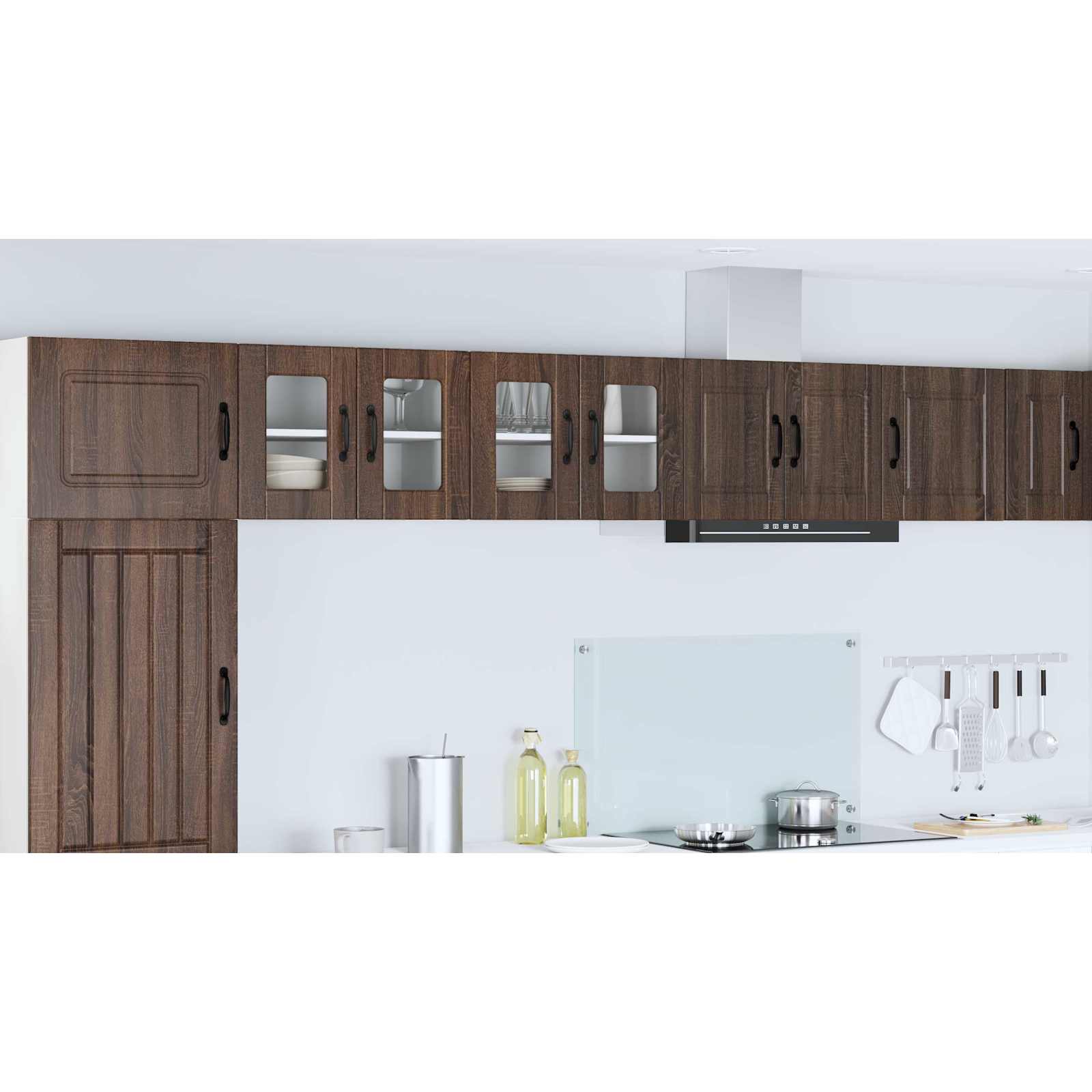 Kitchen Wall Cabinet with Shelf Brown Oak 60 x 31 x 40 cm
