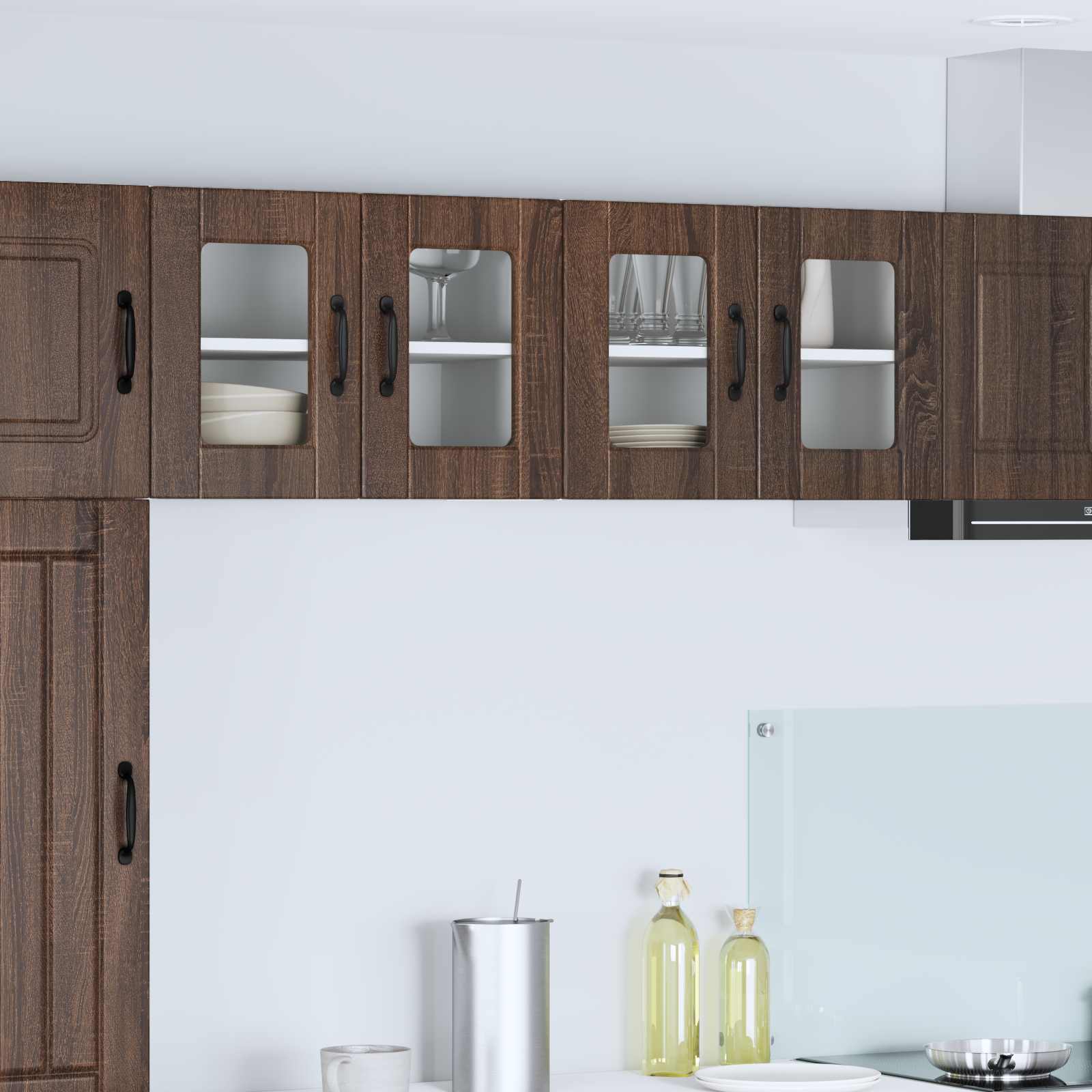 Kitchen Wall Cabinet with Shelf Brown Oak 60 x 31 x 40 cm