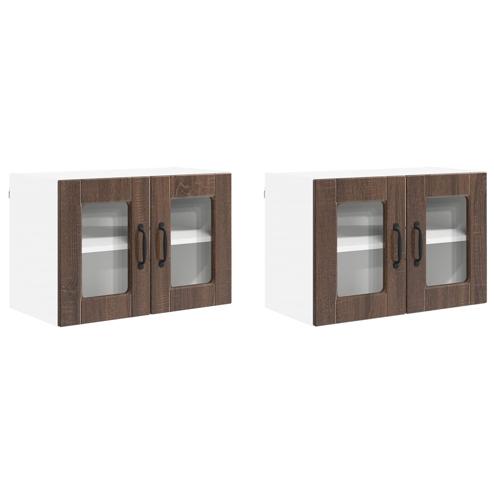 Virtuvės spintelė 2 pcs Rudas ąžuolas 60 x 31 x 40 cm