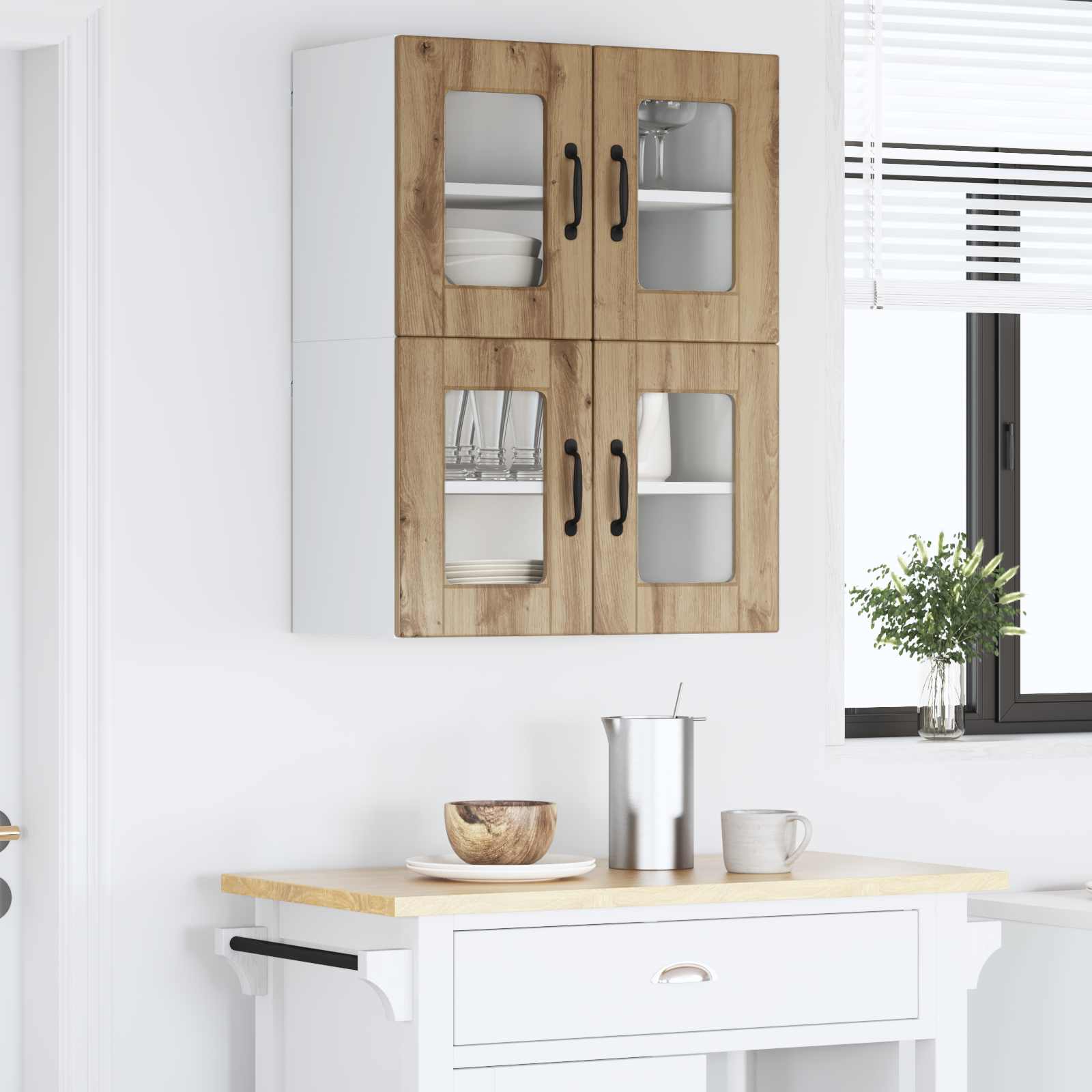 Kitchen Wall Cabinet 2 pcs Artisan Oak 60 x 31 x 40 cm