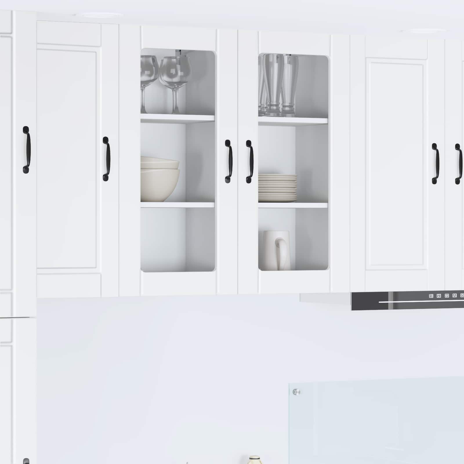 Virtuvės spintelė 2 pcs Balta 40 x 31 x 80 cm Apdirbta mediena