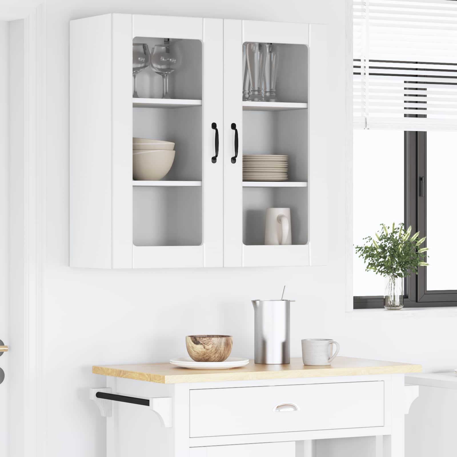 Virtuvės spintelė 2 pcs Balta 40 x 31 x 80 cm Apdirbta mediena