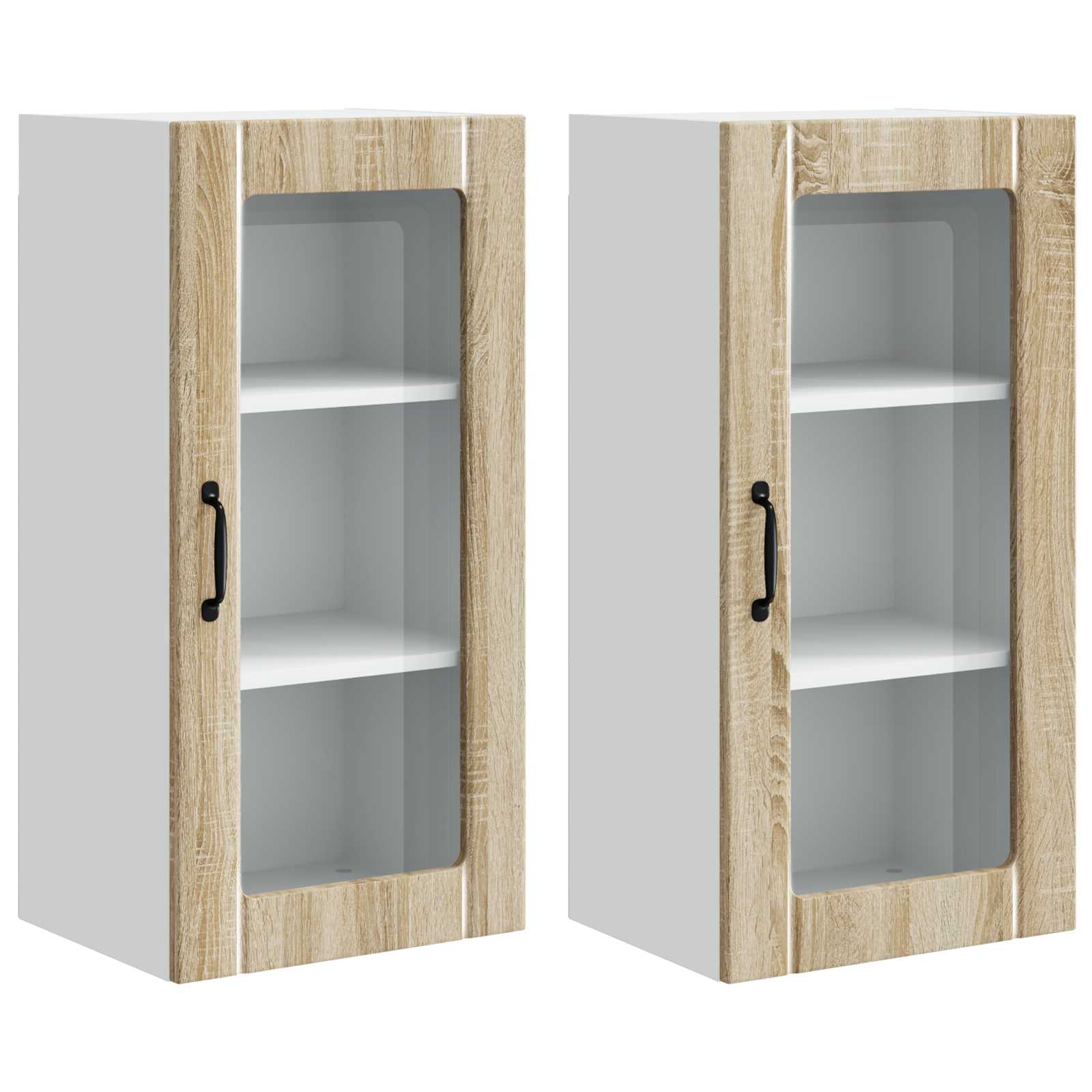 Virtuvės spintelė 2 pcs Sonoma ąžuolas 40 x 31 x 80 cm