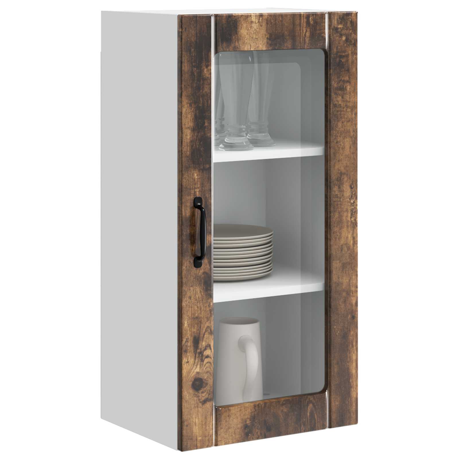 Kitchen Cabinet with Shelf Smoked Oak 40 x 31 x 80 cm