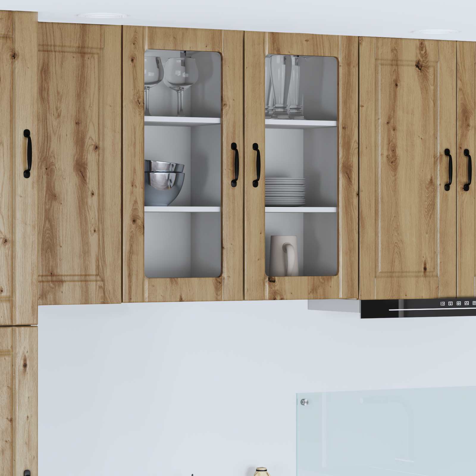 Kitchen cabinet with shelf Crafted Oak 40 x 31 x 80 cm