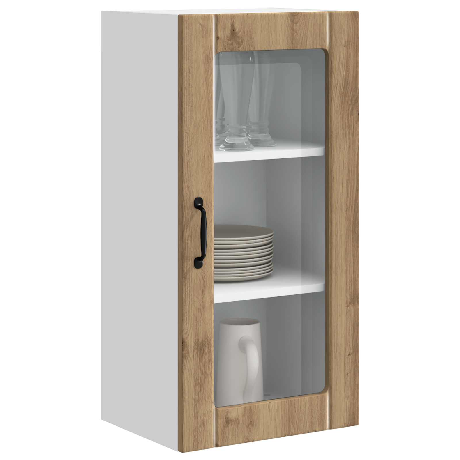 Kitchen cabinet with shelf Crafted Oak 40 x 31 x 80 cm