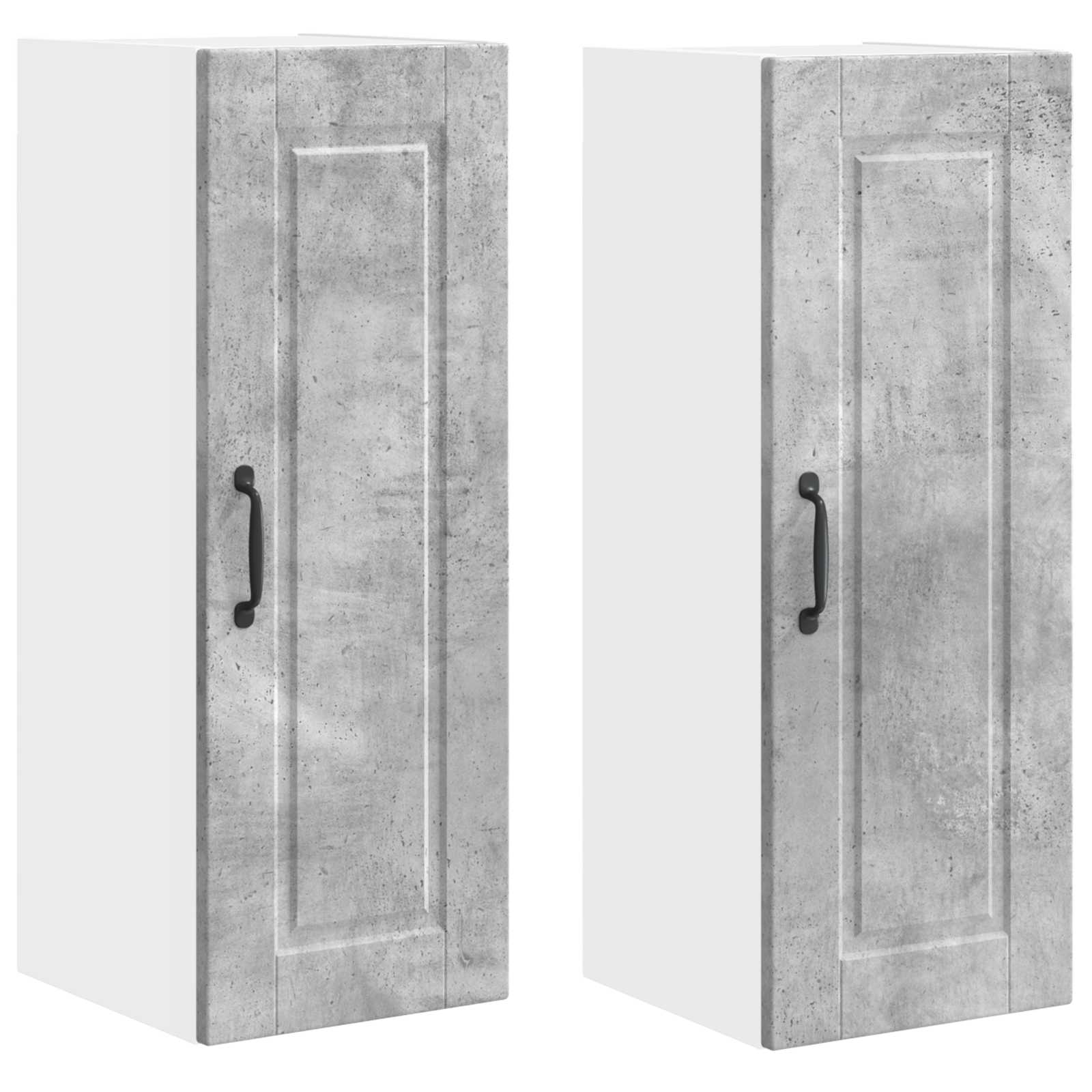 Virtuvės spintelė su lentyna 2 pcs Betono pilka 30 x 31 x 80 cm