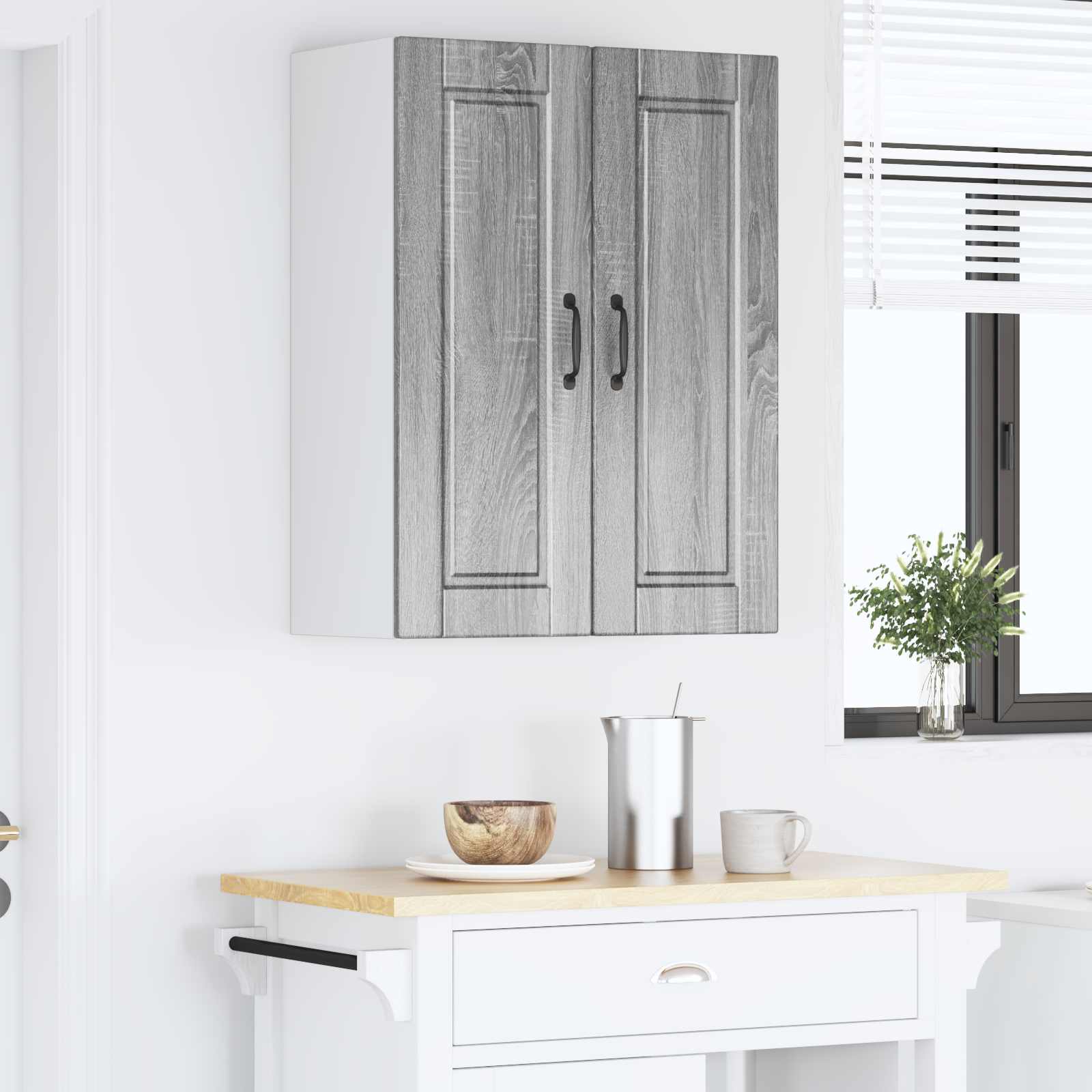 Kitchen Cabinet 2 pcs Grey Sonoma 30 x 31 x 80 cm