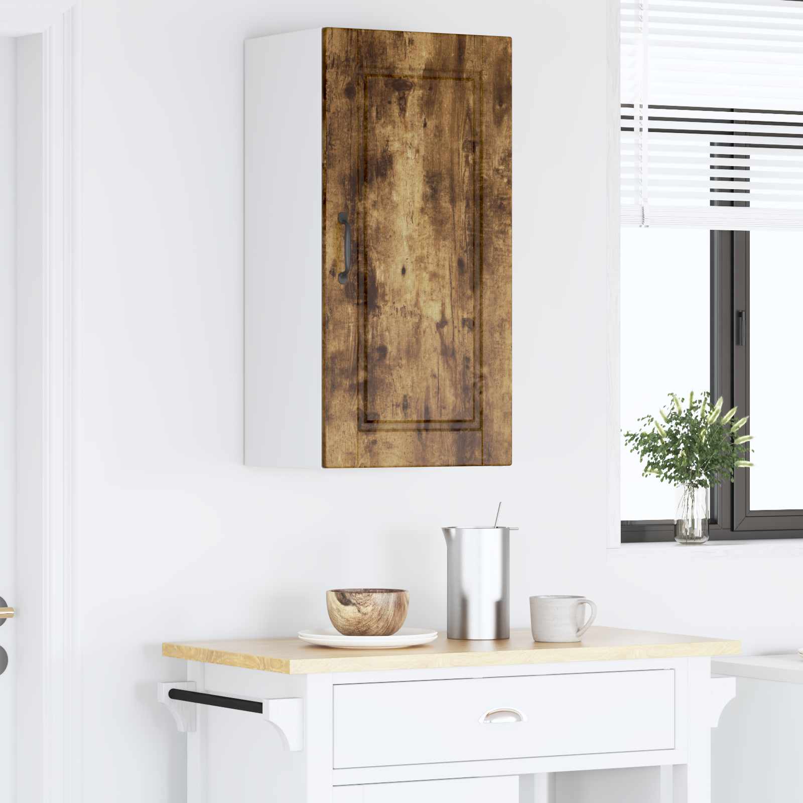 Virtuvės spintelė su lentyna Rūkyta ąžuolas 40 x 31 x 80 cm