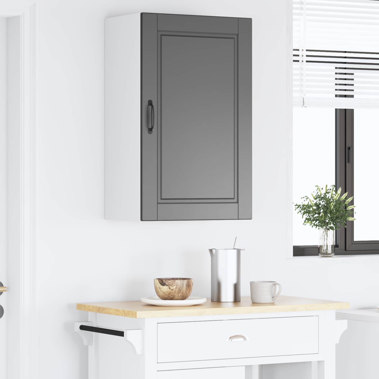 Virtuves skapītis melns 50 x 31 x 80 cm apstrādāta koksne