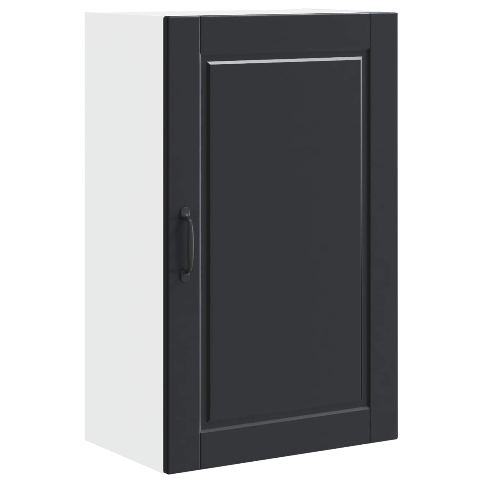 Virtuves skapītis melns 50 x 31 x 80 cm apstrādāta koksne