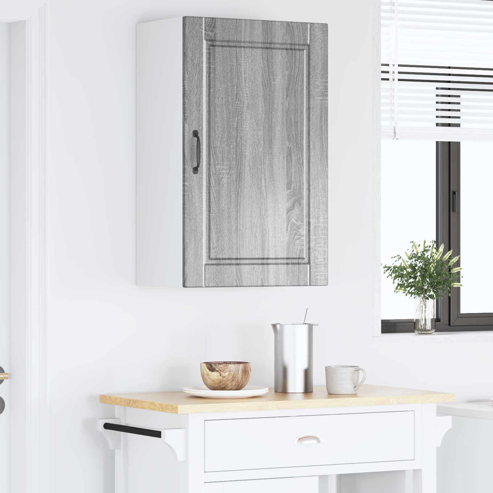 Kitchen Wall Cabinet Grey Sonoma 50 x 31 x 80 cm