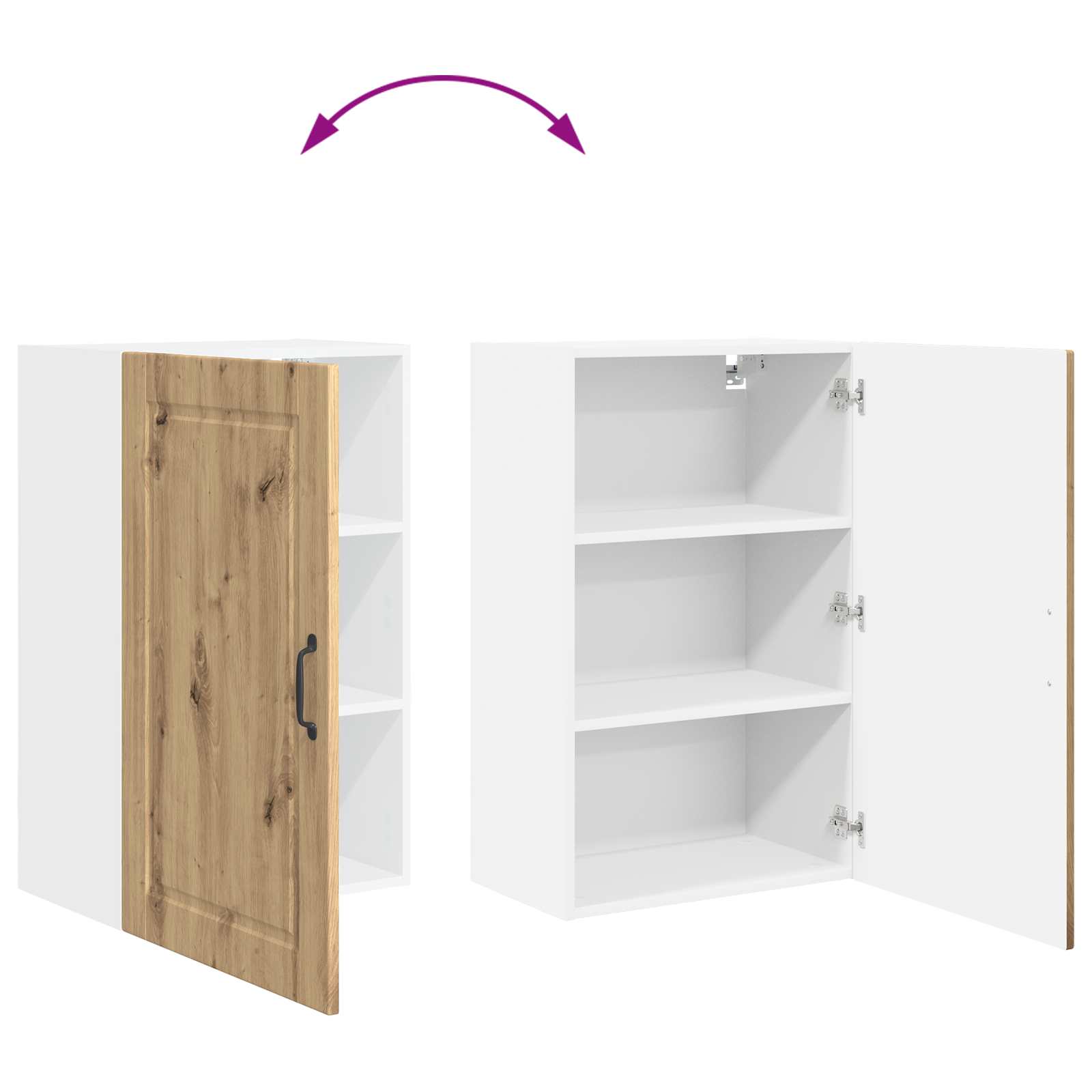 Kitchen Cabinet with Shelf Artisan Oak 50 x 31 x 80 cm