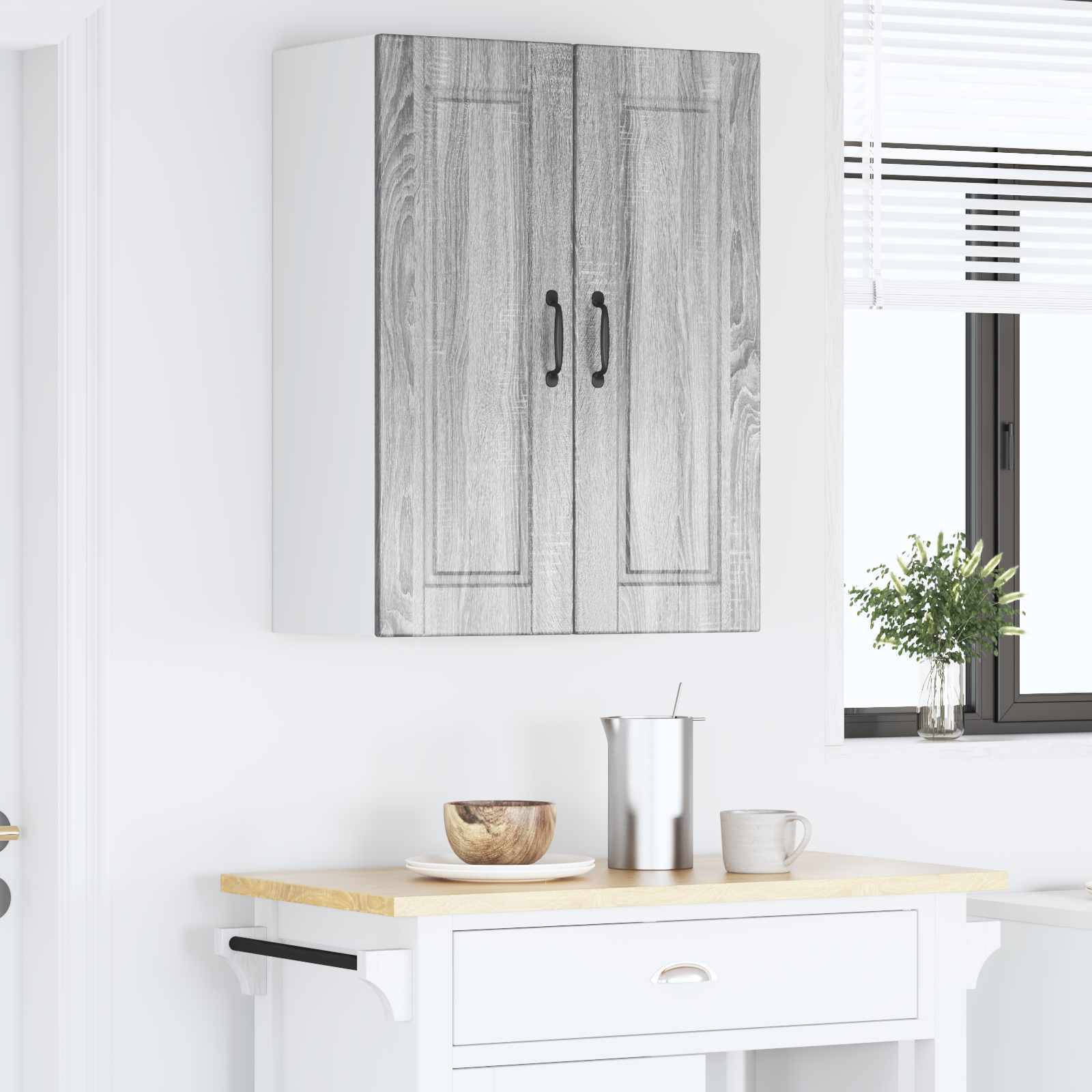 Virtuvės spintelė su lentyna Pilkas Sonoma 60 x 31 x 80 cm