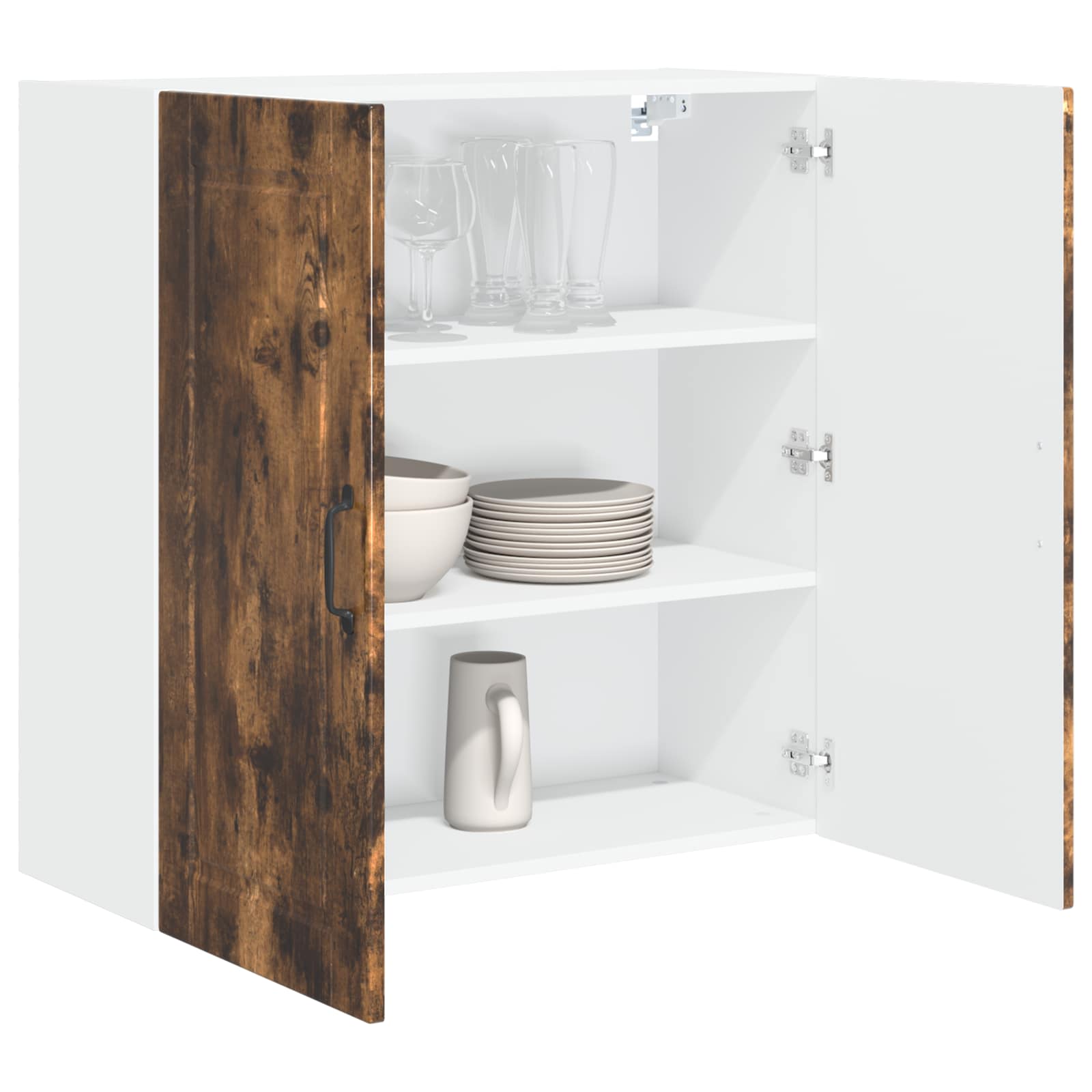 Kitchen cabinet with shelf Smoked oak 80 x 31 x 80 cm