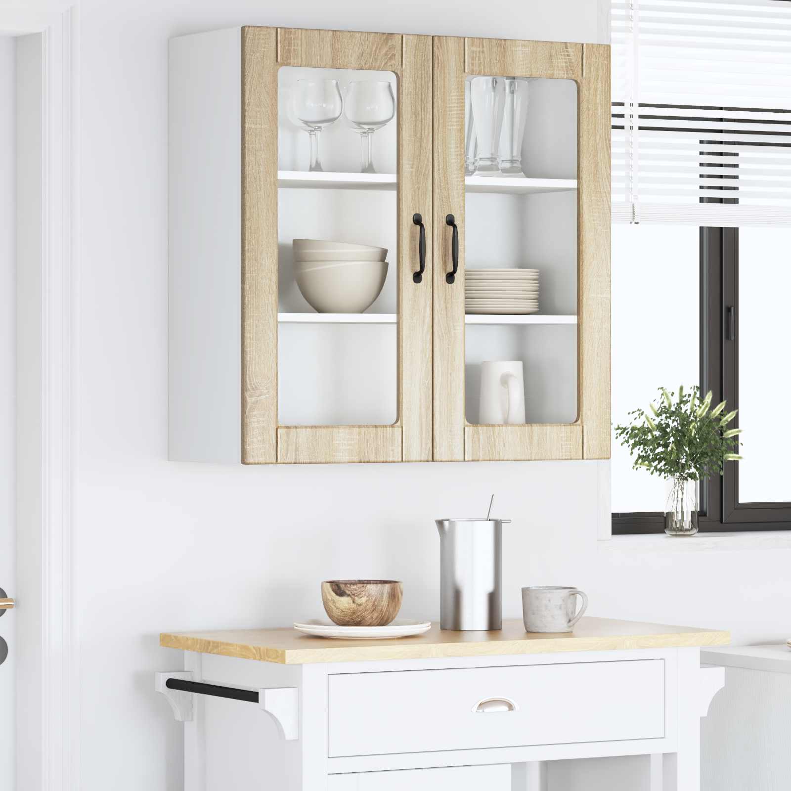 Virtuves skapītis ar plauktu Ozols Sonoma 80 x 31 x 80 cm