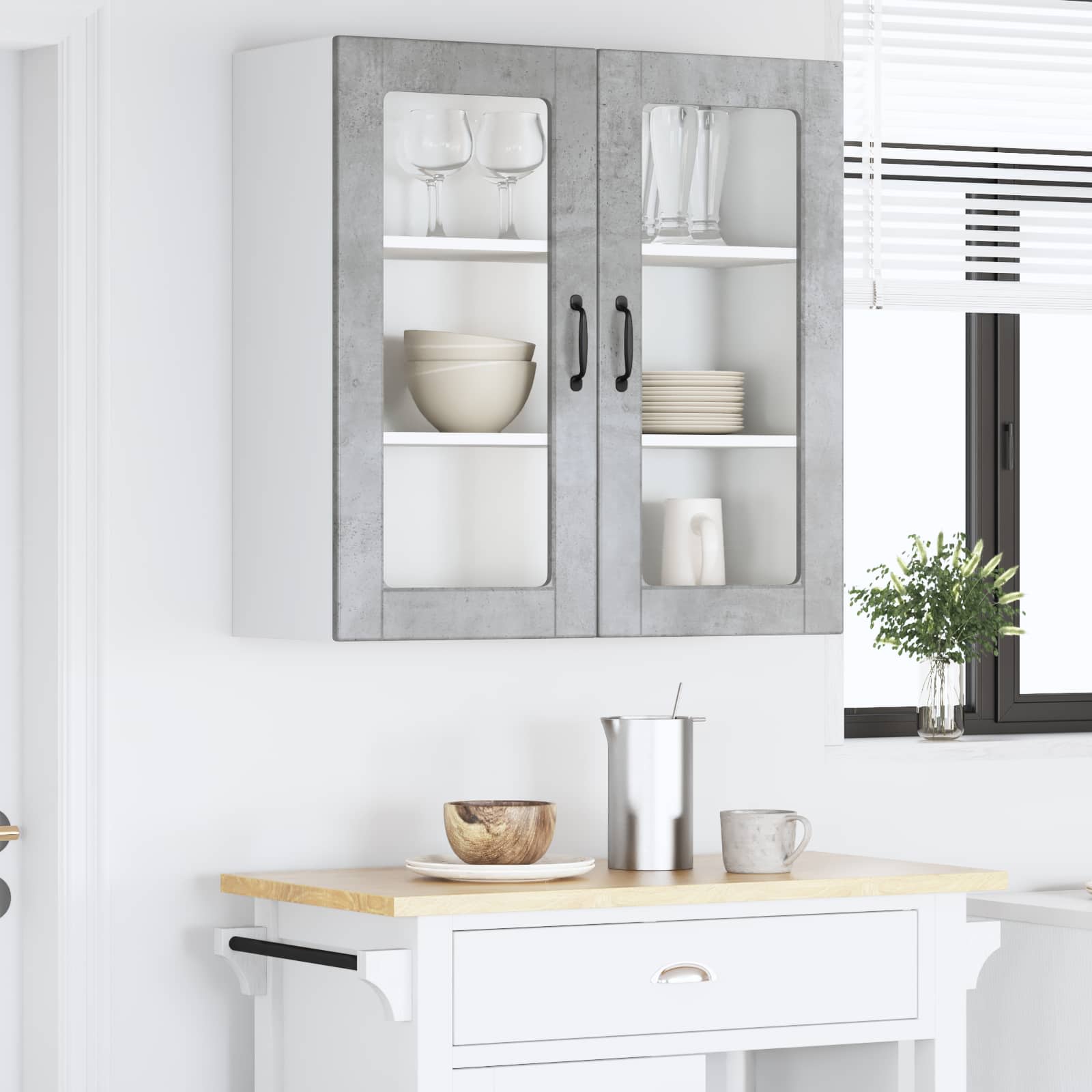 Virtuvės spintelė Betono pilka 80 x 31 x 80 cm Apdirbta mediena