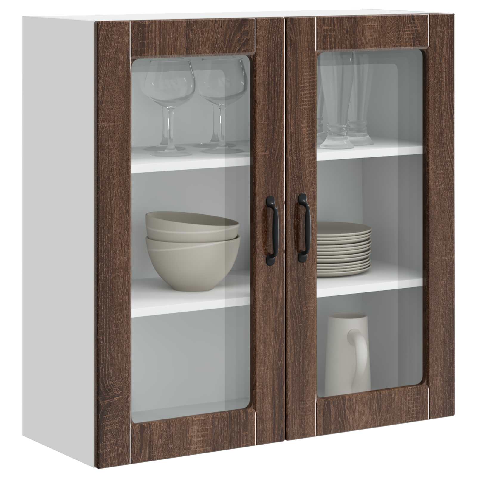 Virtuves skapis ar plauktu Brūns ozols 80 x 31 x 80 cm
