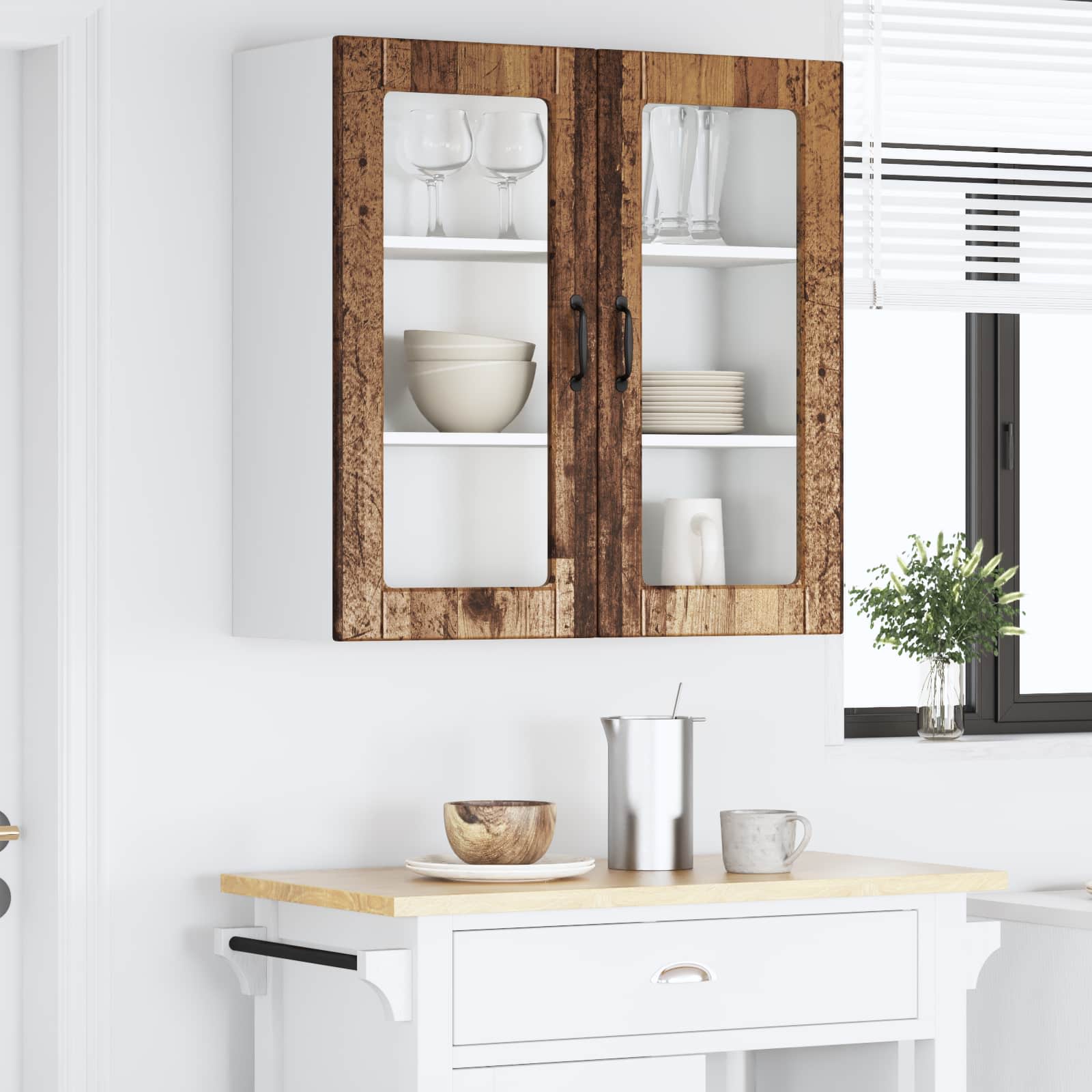 Virtuves skapis, vecs koks, 80 x 31 x 80 cm, inženierijas koksne