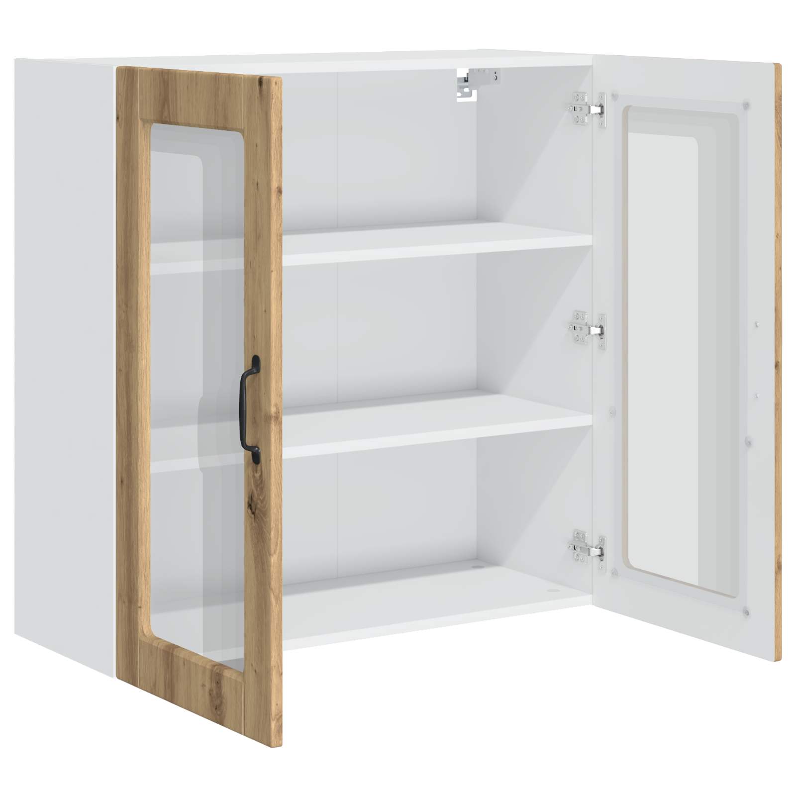 Kitchen cabinet with shelf Crafted oak 80 x 31 x 80 cm