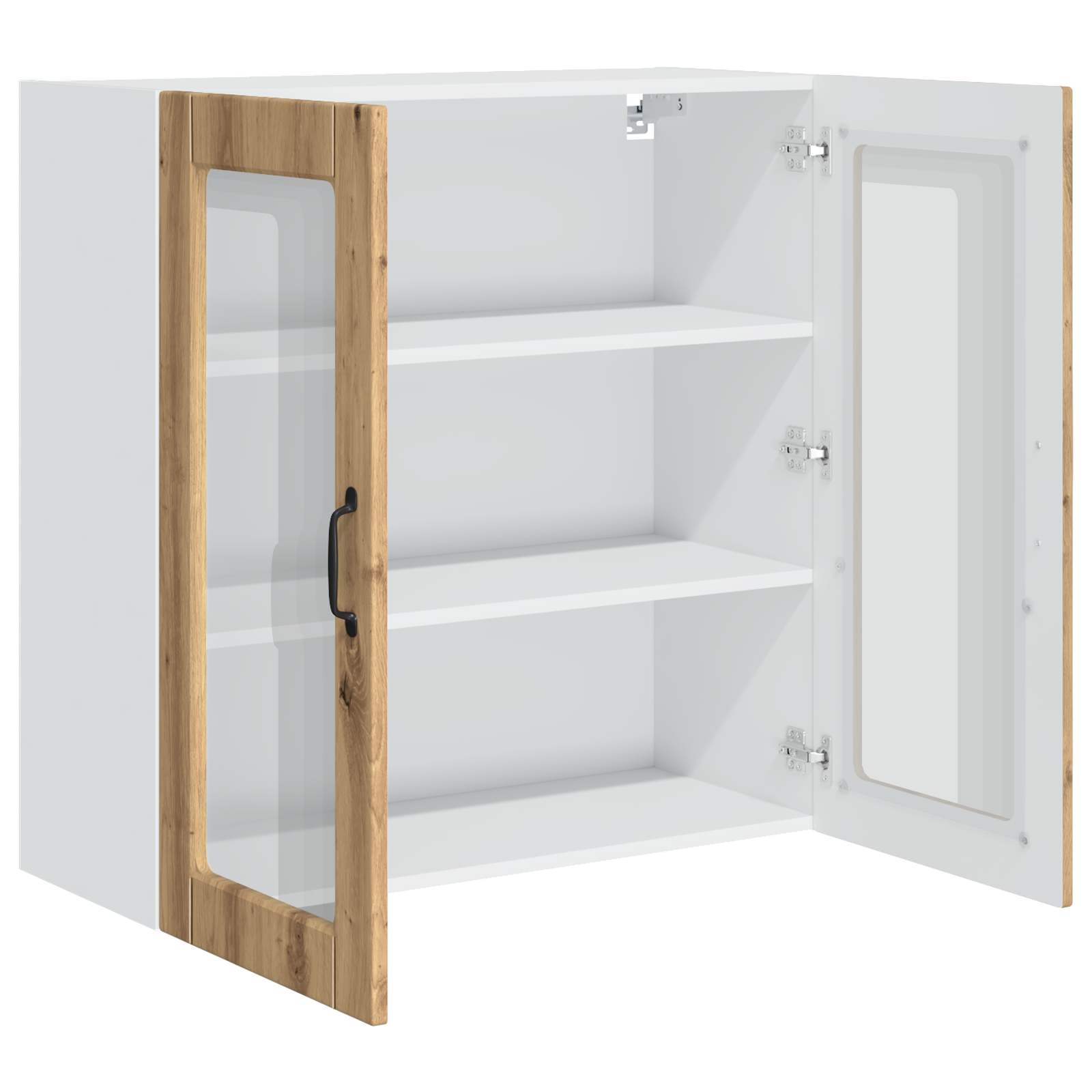 Kitchen cabinet with shelf Crafted oak 80 x 31 x 80 cm