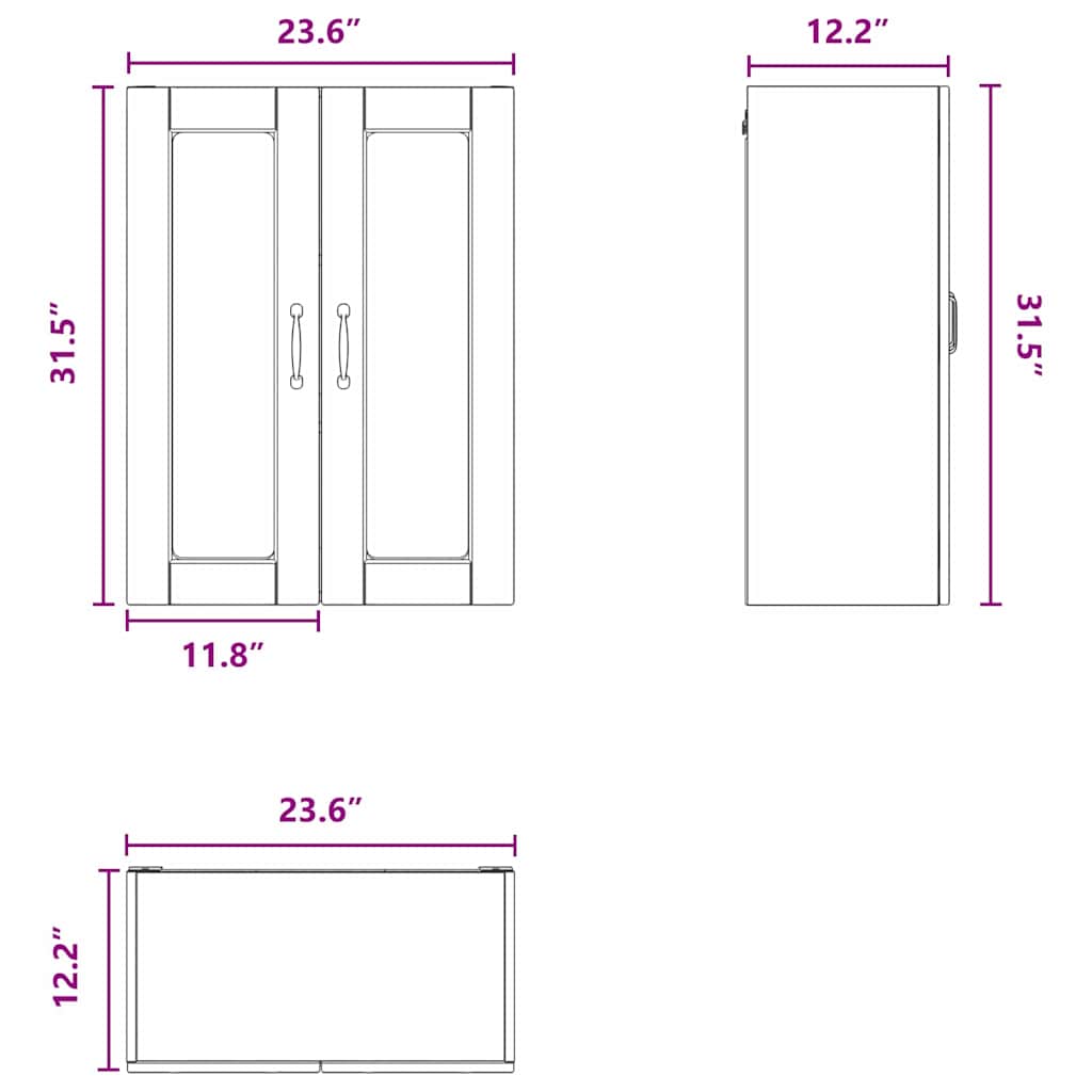 Kitchen Cabinet Black 60 x 31 x 80 cm Engineered Wood