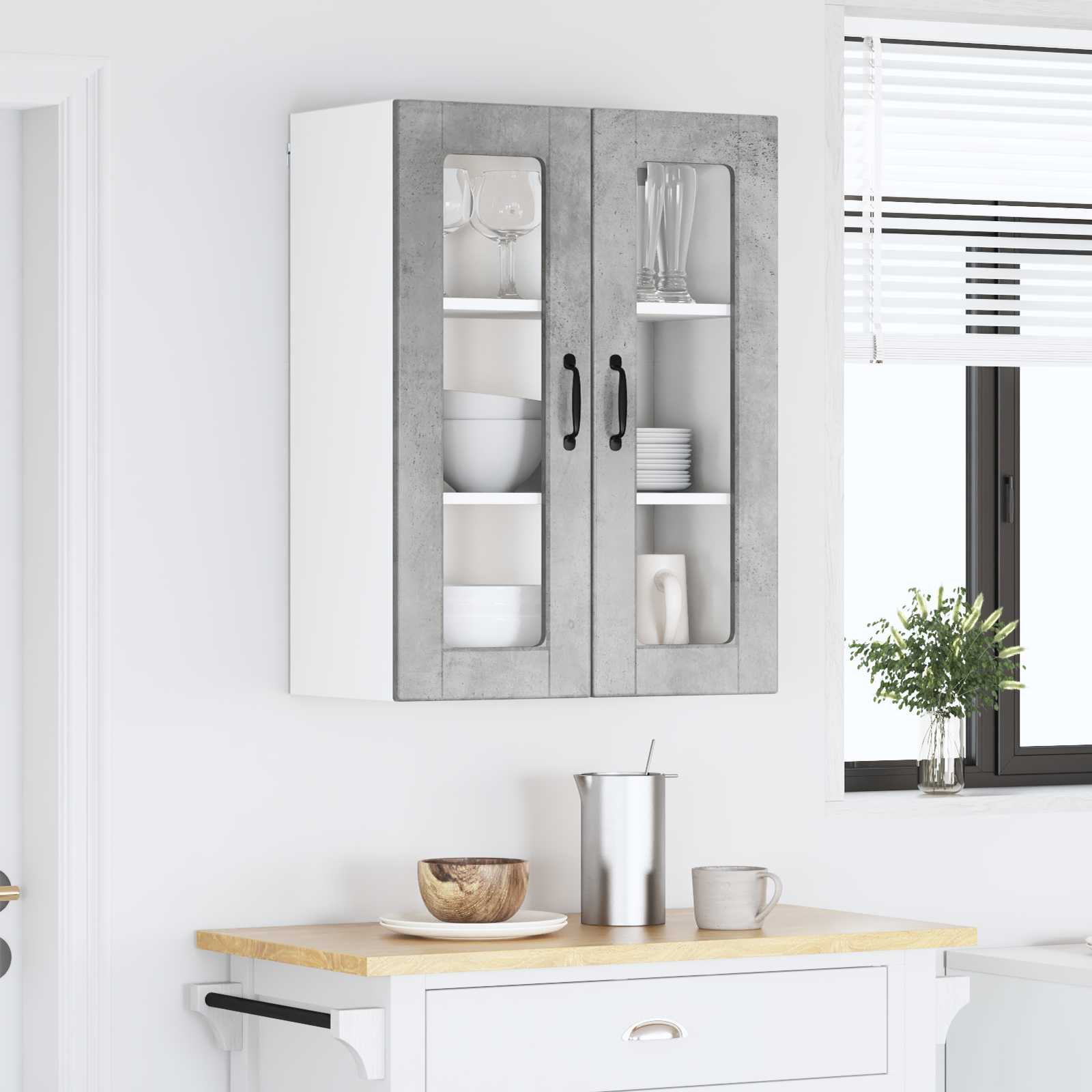 Kitchen Cabinet Concrete Grey 60 x 31 x 80 cm Engineered Wood