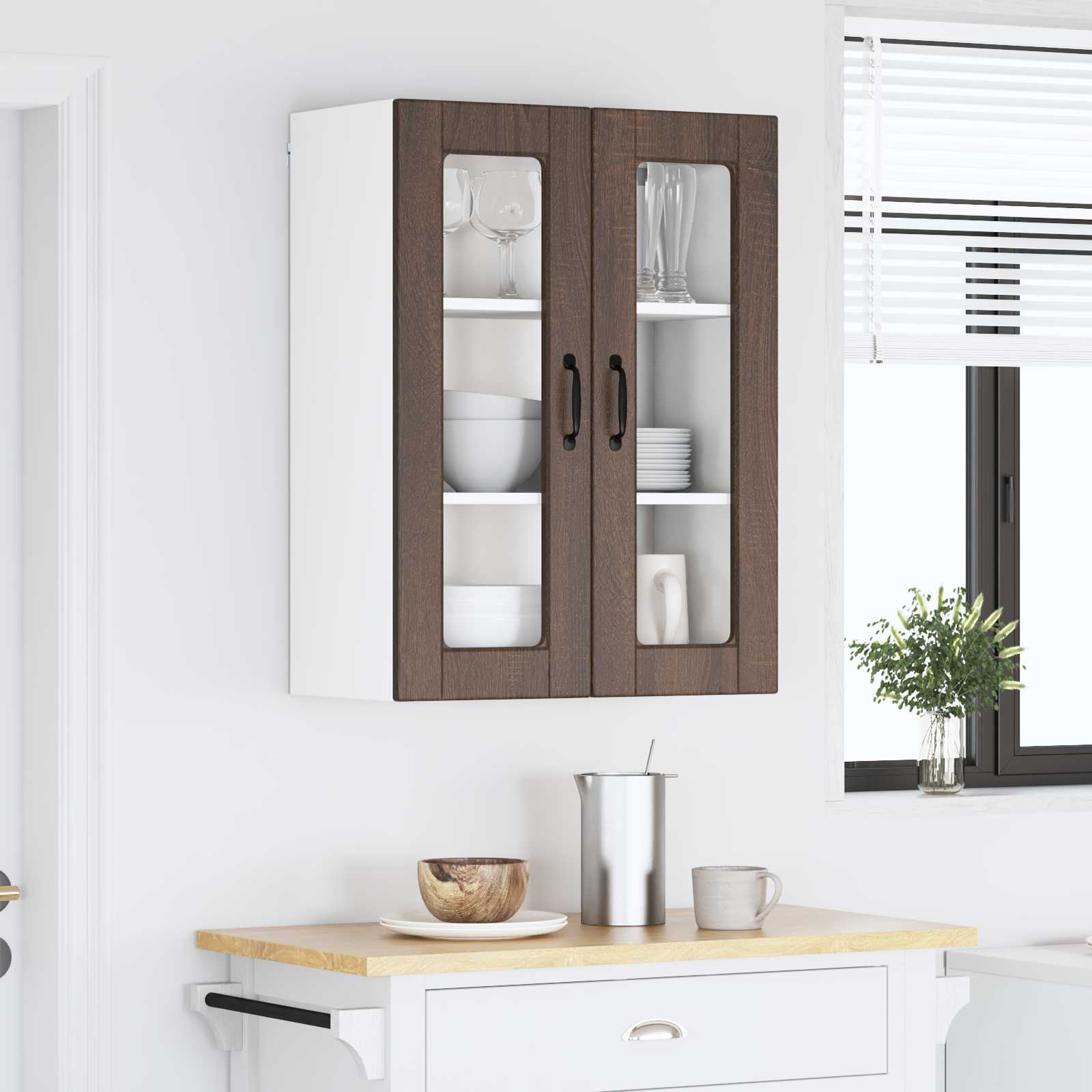 Virtuves skapītis ar plauktu Brūns ozols 60 x 31 x 80 cm
