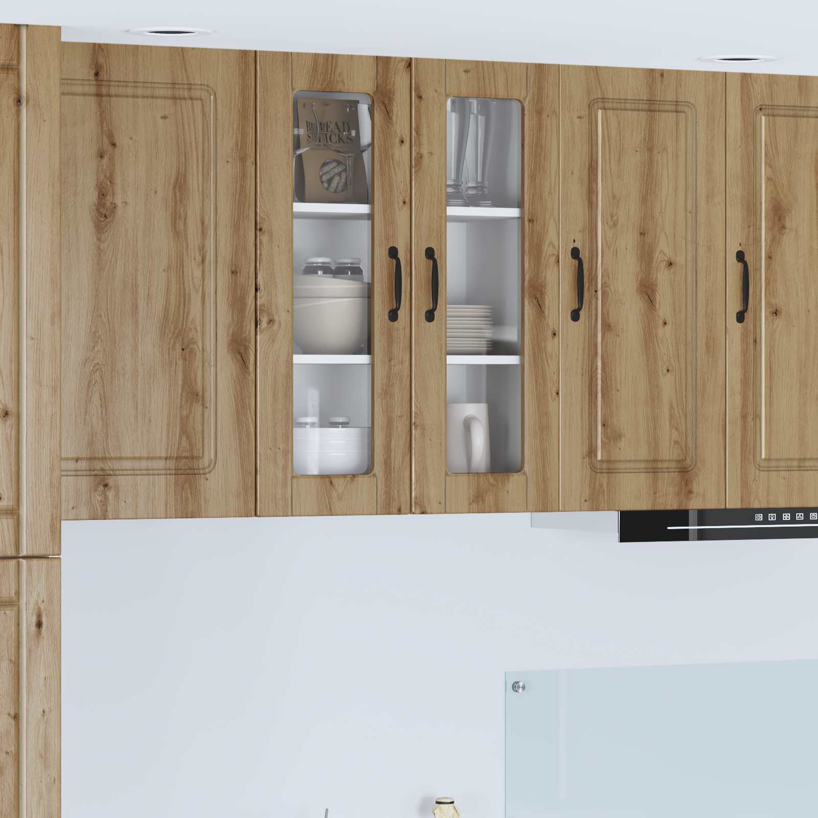 Kitchen cabinet with shelf Crafted Oak 60 x 31 x 80 cm