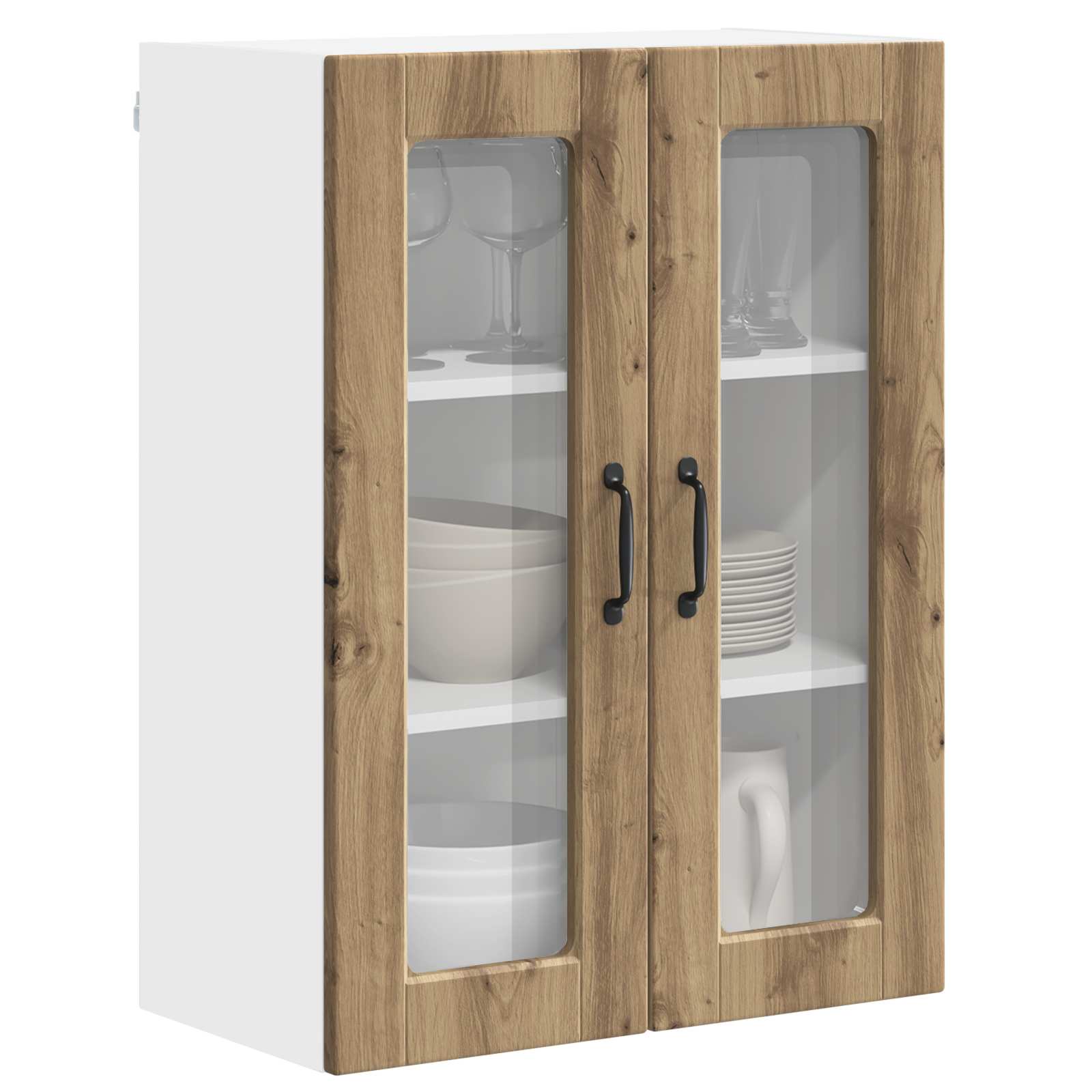 Kitchen cabinet with shelf Crafted Oak 60 x 31 x 80 cm
