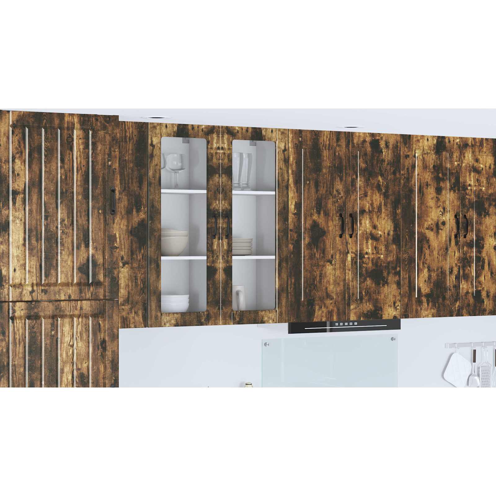 Kitchen Cabinet with Shelf Smoked Oak 40 x 31 x 100 cm