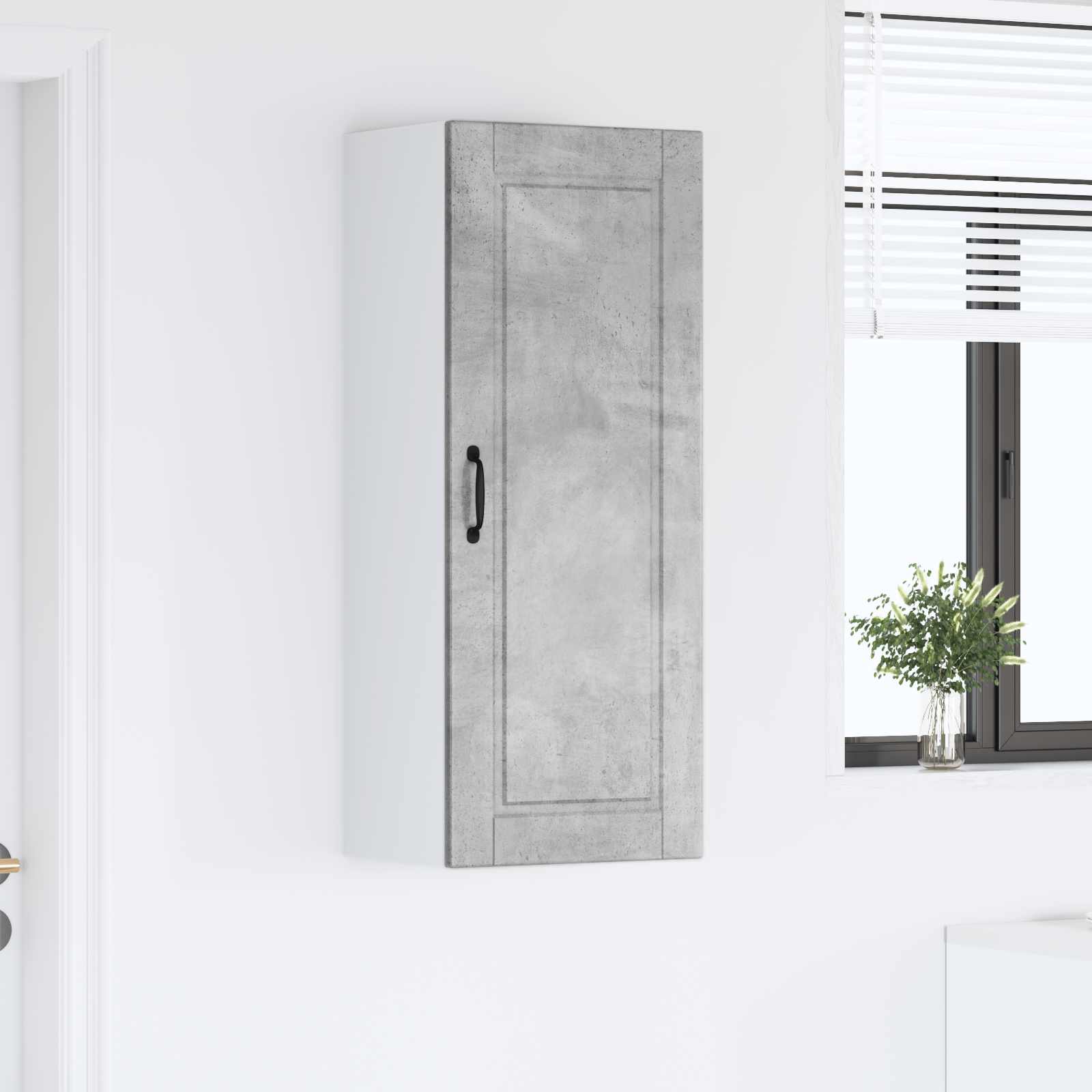Virtuvės spintelė su lentyna Betono pilka 40 x 31 x 100 cm