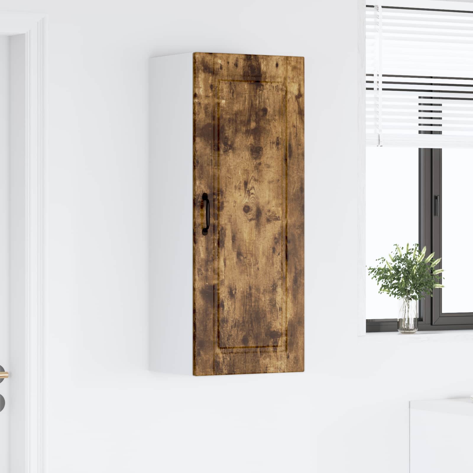 Kitchen Cabinet with Shelf Smoked Oak 40 x 31 x 100 cm