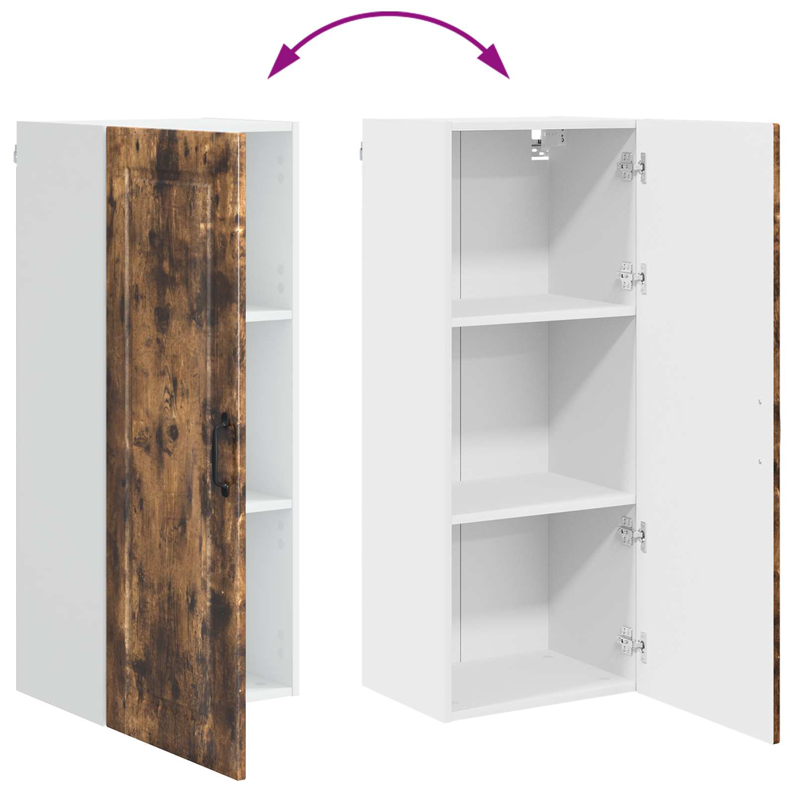 Kitchen Cabinet with Shelf Smoked Oak 40 x 31 x 100 cm