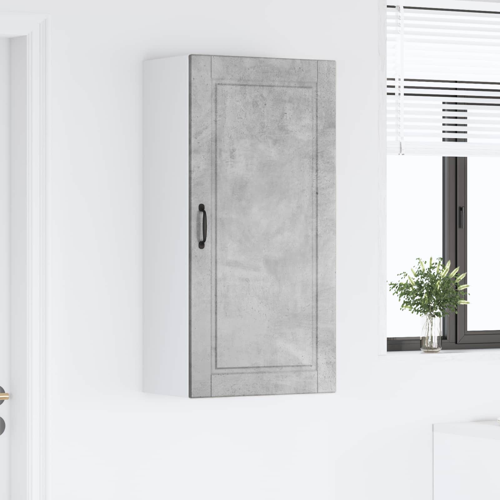 Virtuvės spintelė su lentyna Betono pilka 50 x 31 x 100 cm