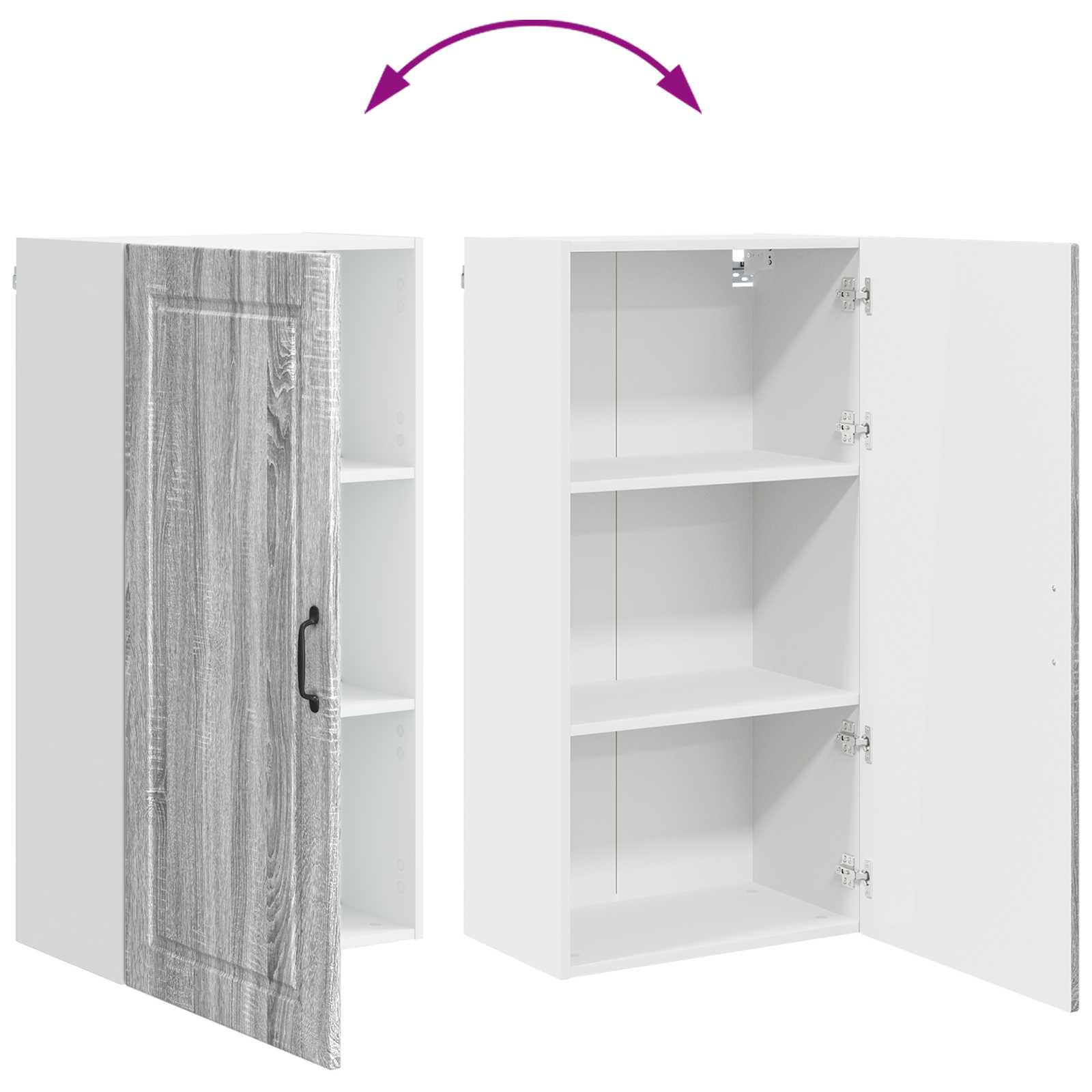 Kitchen Cabinet with Shelf Grey Sonoma 50 x 31 x 100 cm