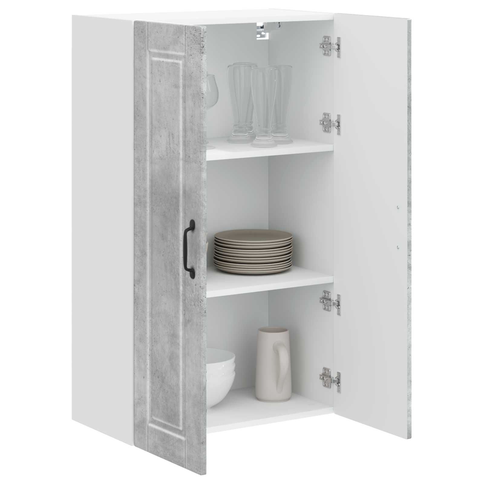 Kitchen Cabinet with Shelf Concrete Grey 60 x 31 x 100 cm