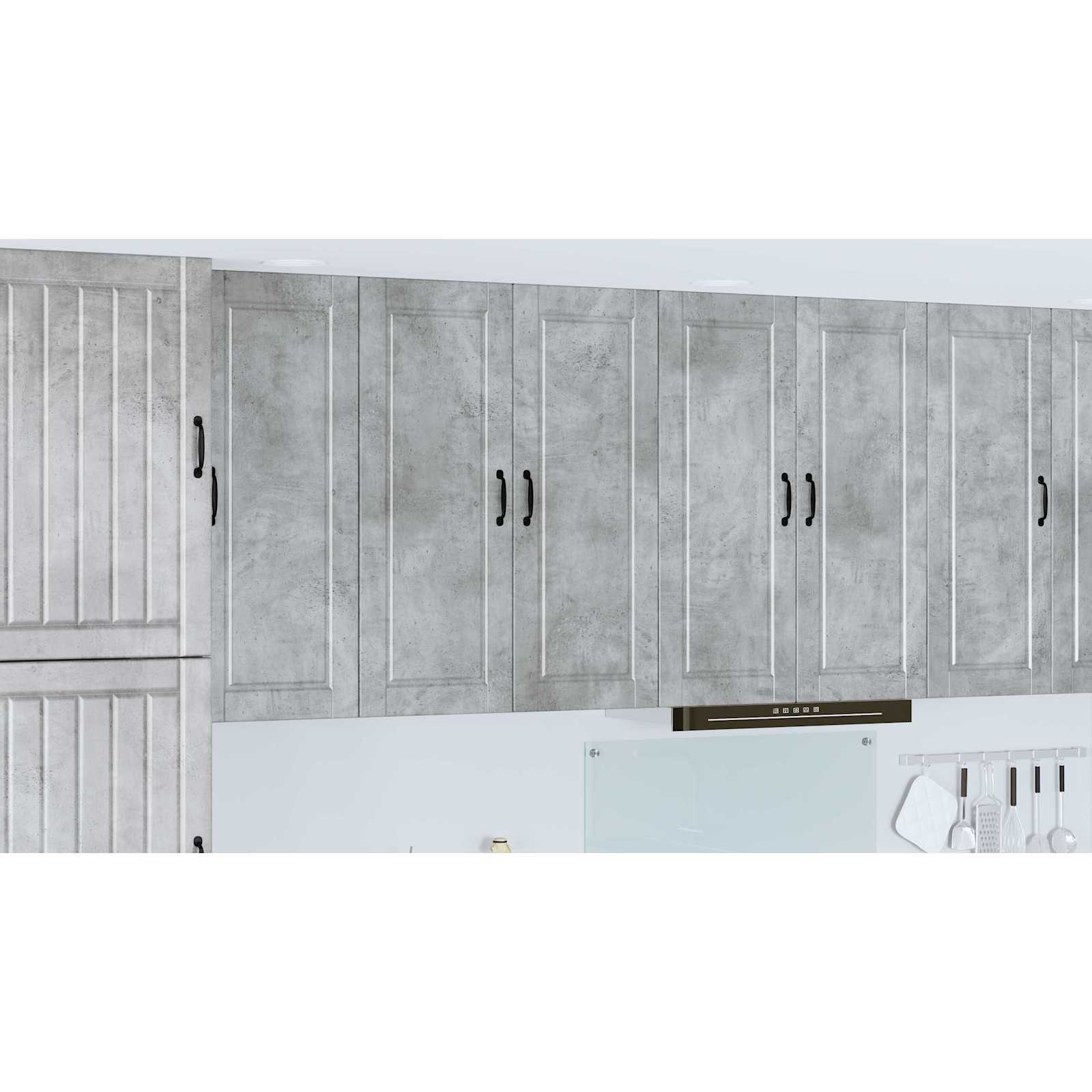 Virtuvės spintelė su lentyna Betono pilka 80 x 31 x 100 cm