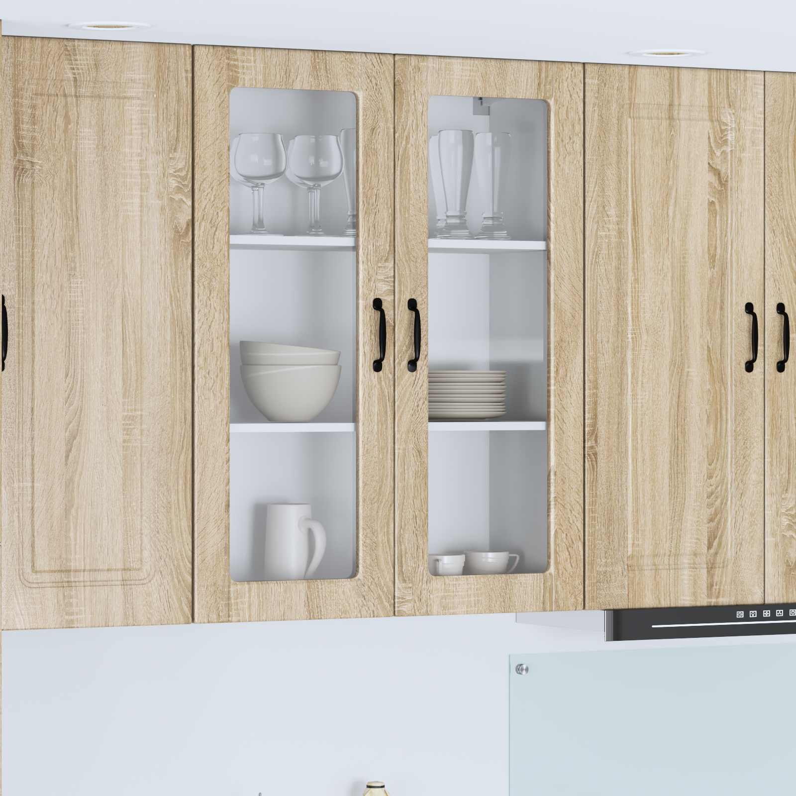 Virtuves skapis ar plauktu, ozols Sonoma, 80 x 31 x 100 cm