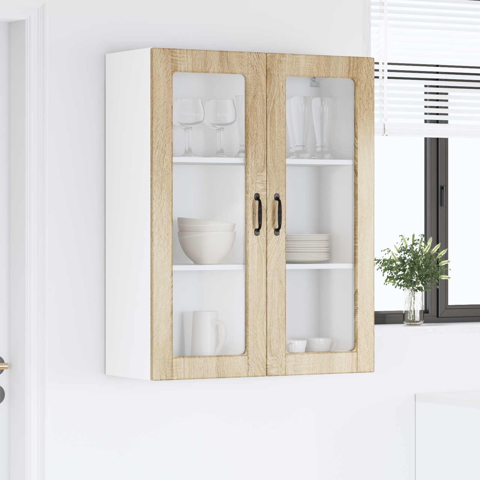 Virtuves skapis ar plauktu, ozols Sonoma, 80 x 31 x 100 cm