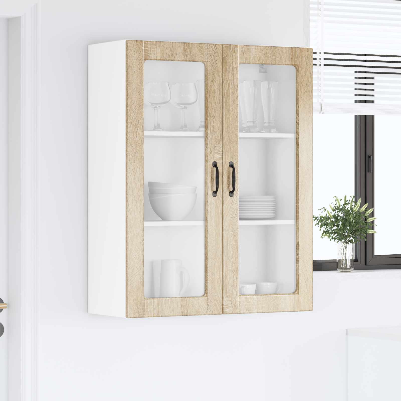 Virtuves skapis ar plauktu, ozols Sonoma, 80 x 31 x 100 cm